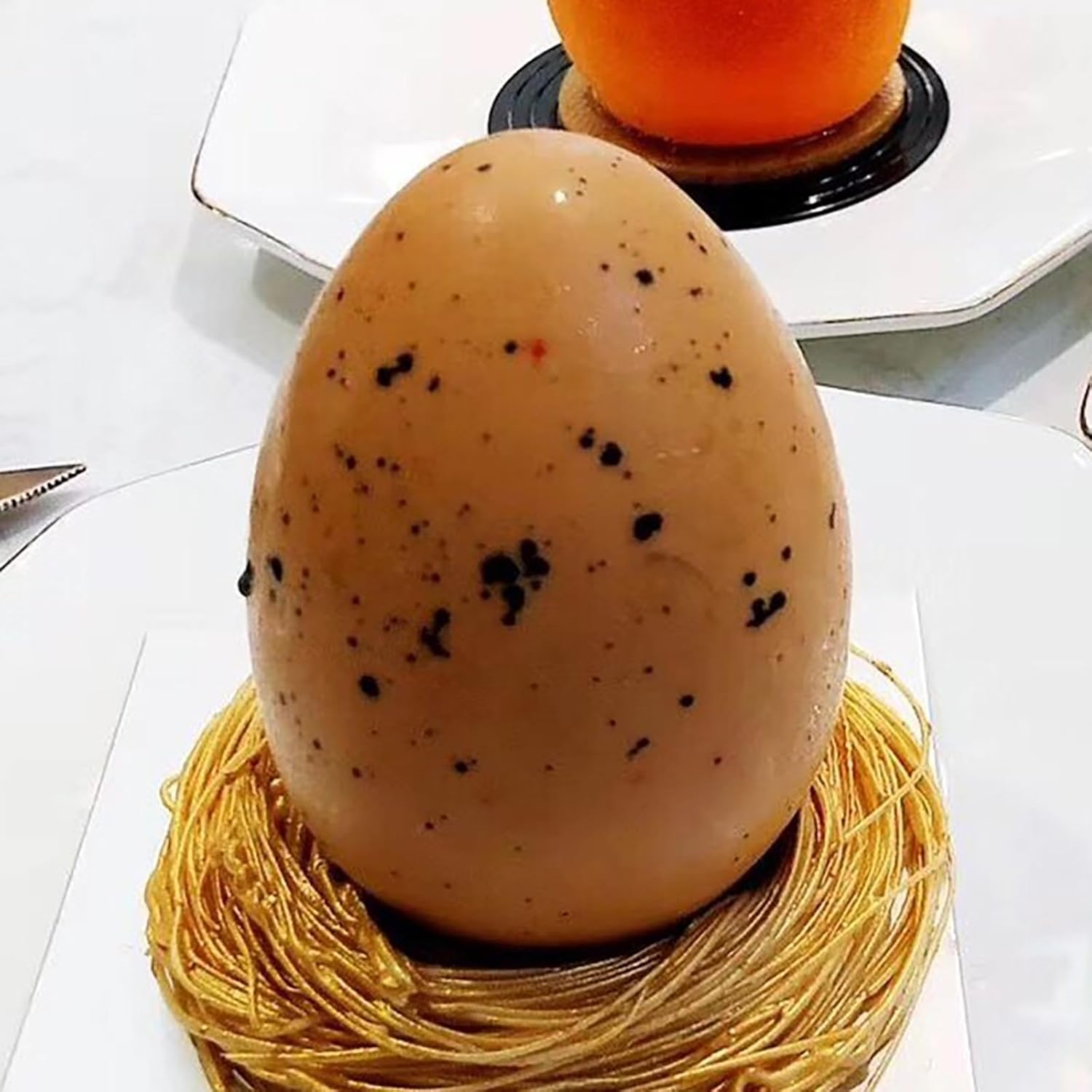 Moldes de silicona para huevos de Pascua 3D con 8 cavidades para velas, mousse, pastel, chocolate, dulces, pastelería, jabón, muffins, postre,