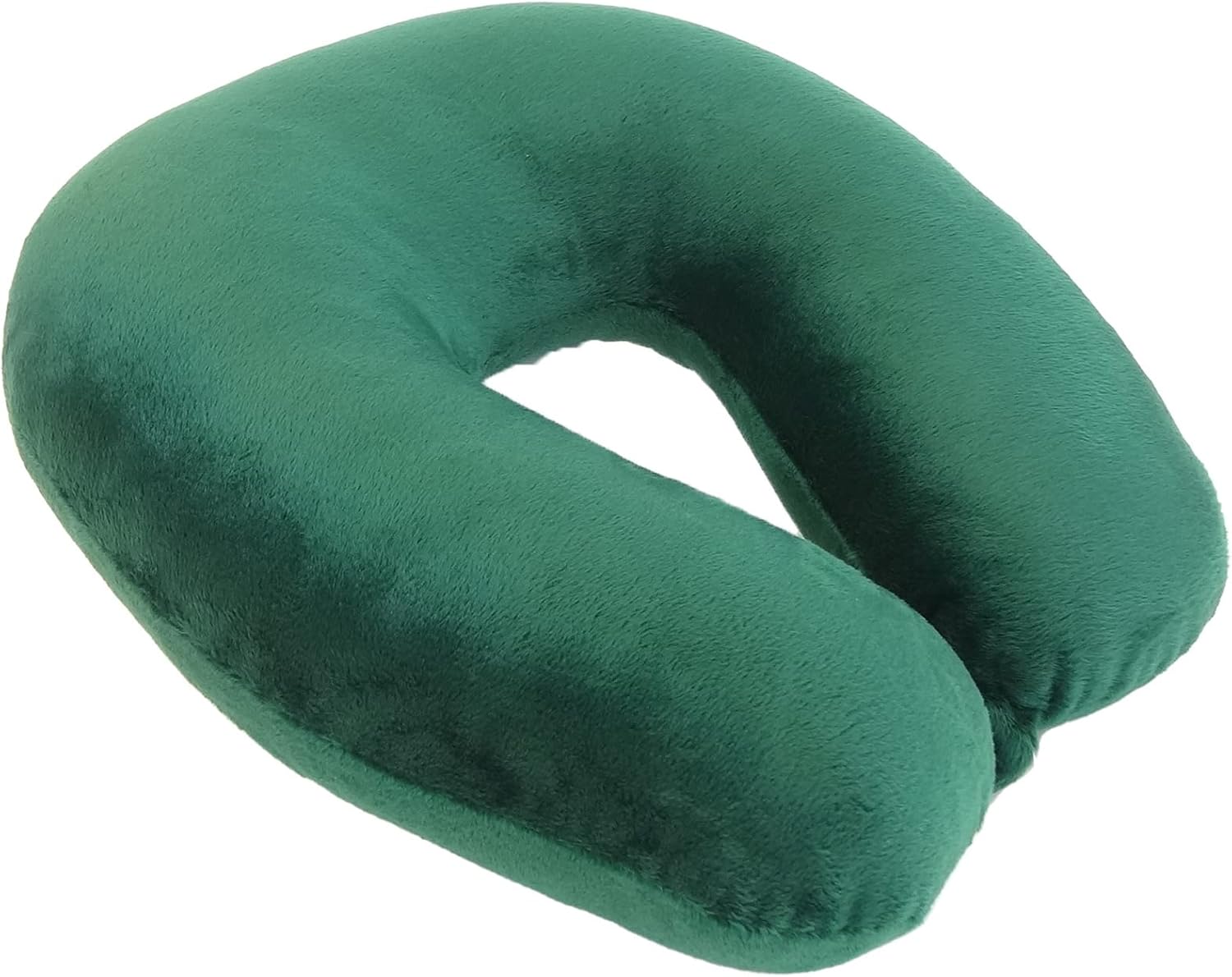 Almohada de cuello de microfibra suave, compacta, perfecta para viajes en avión o en automóvil, verde cazador