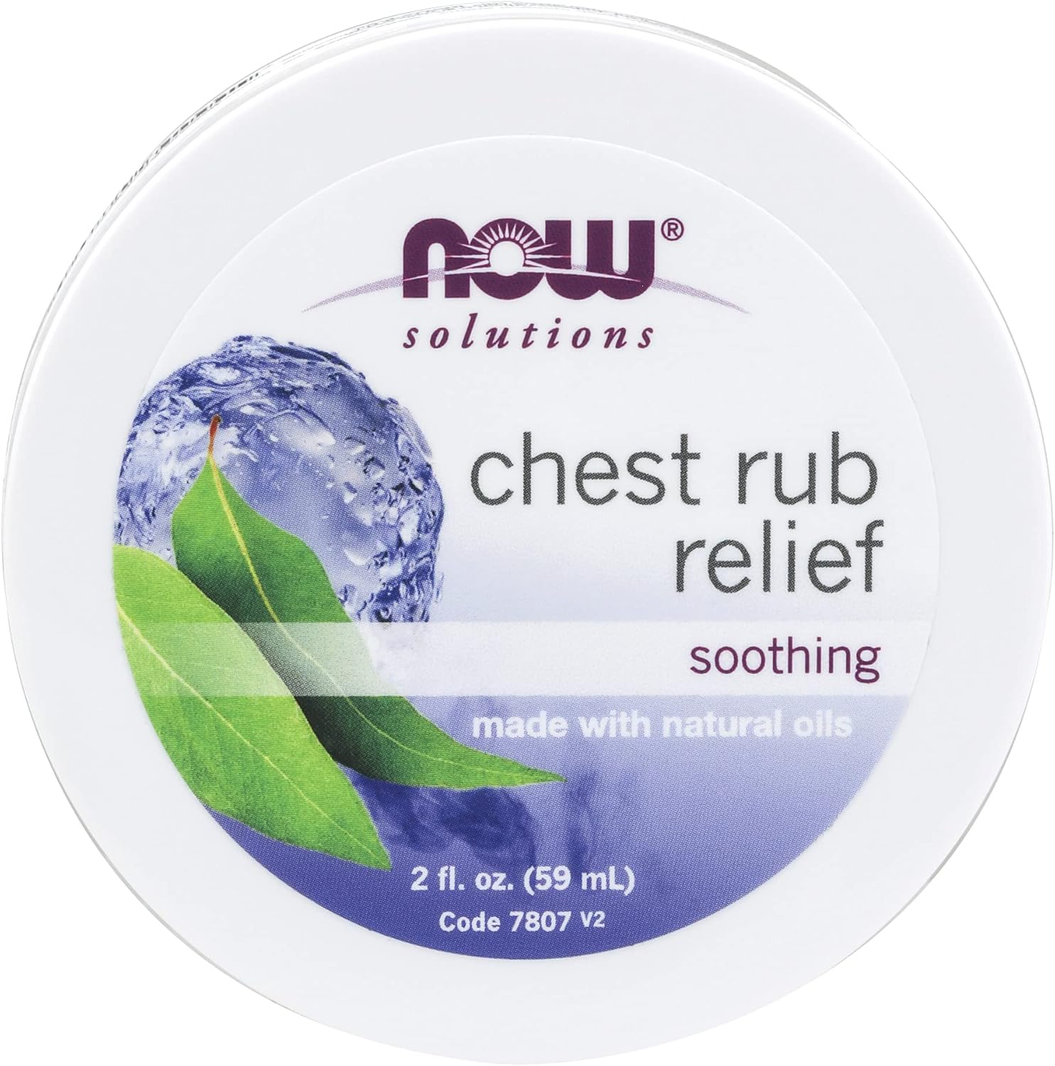 NOW Soluciones, alivio del frotamiento en el pecho, calmante y cálido, con aceites naturales calmantes y aroma de mentol, para respirar comodidad y