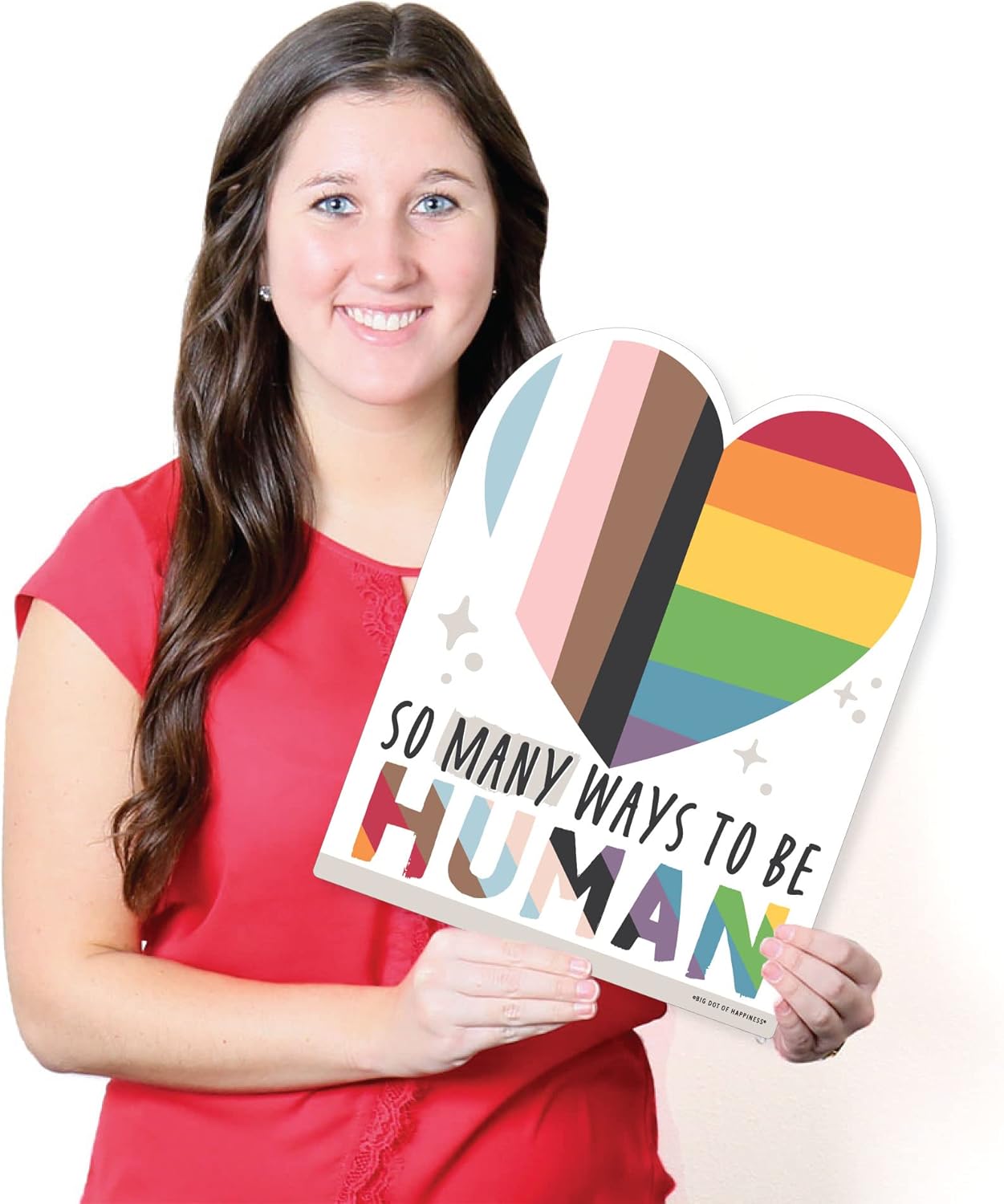 Big Dot of Happiness So Many Ways to Be Human – Letrero de césped al aire libre – Cartel de orgullo para patio – 1 pieza