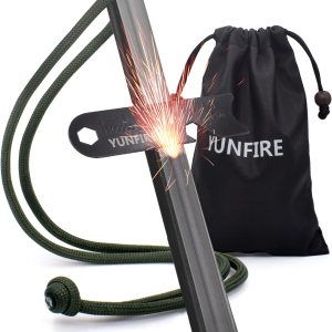 Arrancador de fuego de 5 x 12 pulgadas, barra ferro con 6 superficies anchas de impacto, acero grueso para fuego de más de 25,000 golpes, acero al Arrancador de fuego de 5 x 12 pulgadas, barra ferro con 6 superficies anchas de impacto, acero grueso para fuego de más de 25,000 golpes, acero al