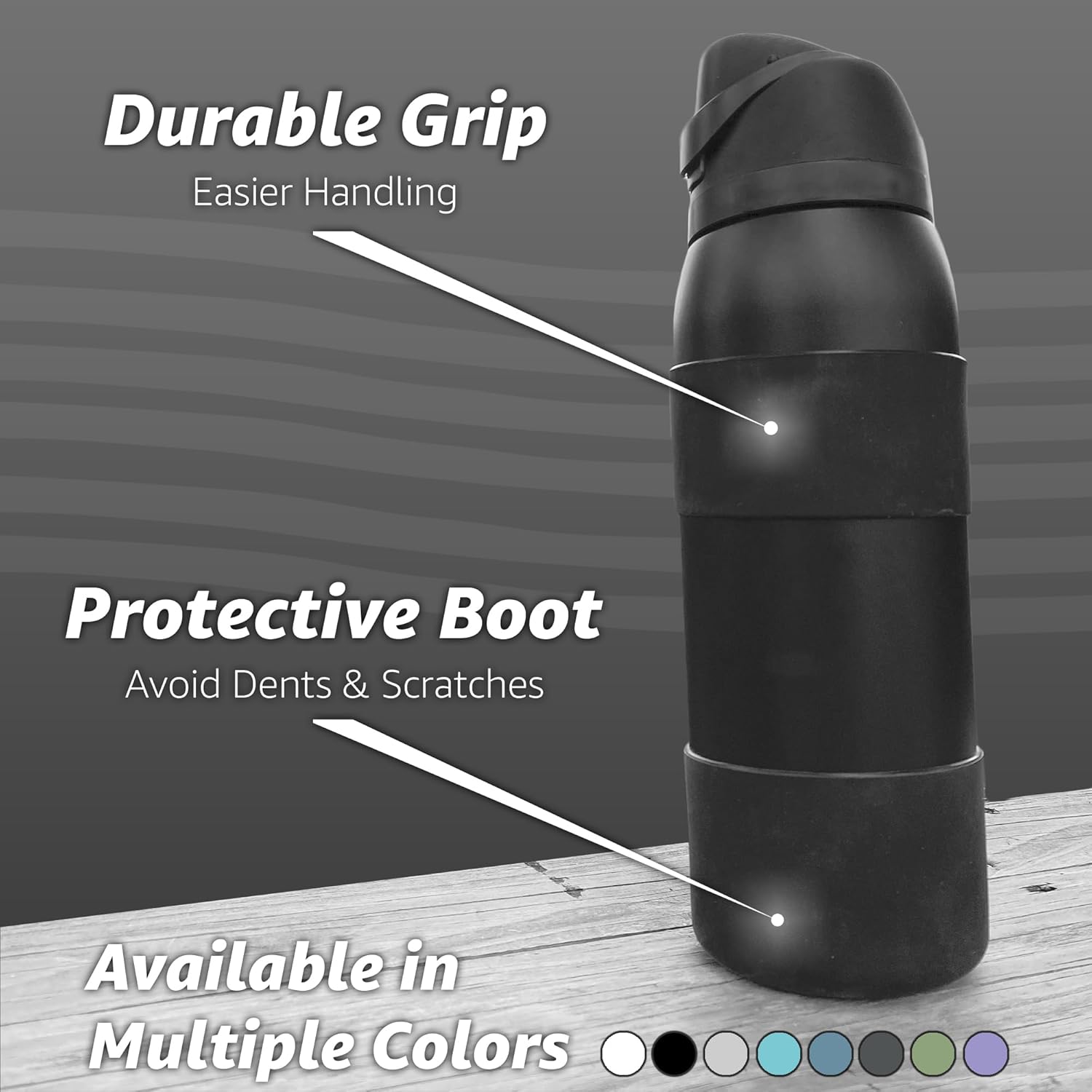 Jmoe USA Funda de silicona para bota + agarre de mano para botella de agua Owala de 40 onzas, sin BPA y goma de silicona de grado alimenticio,