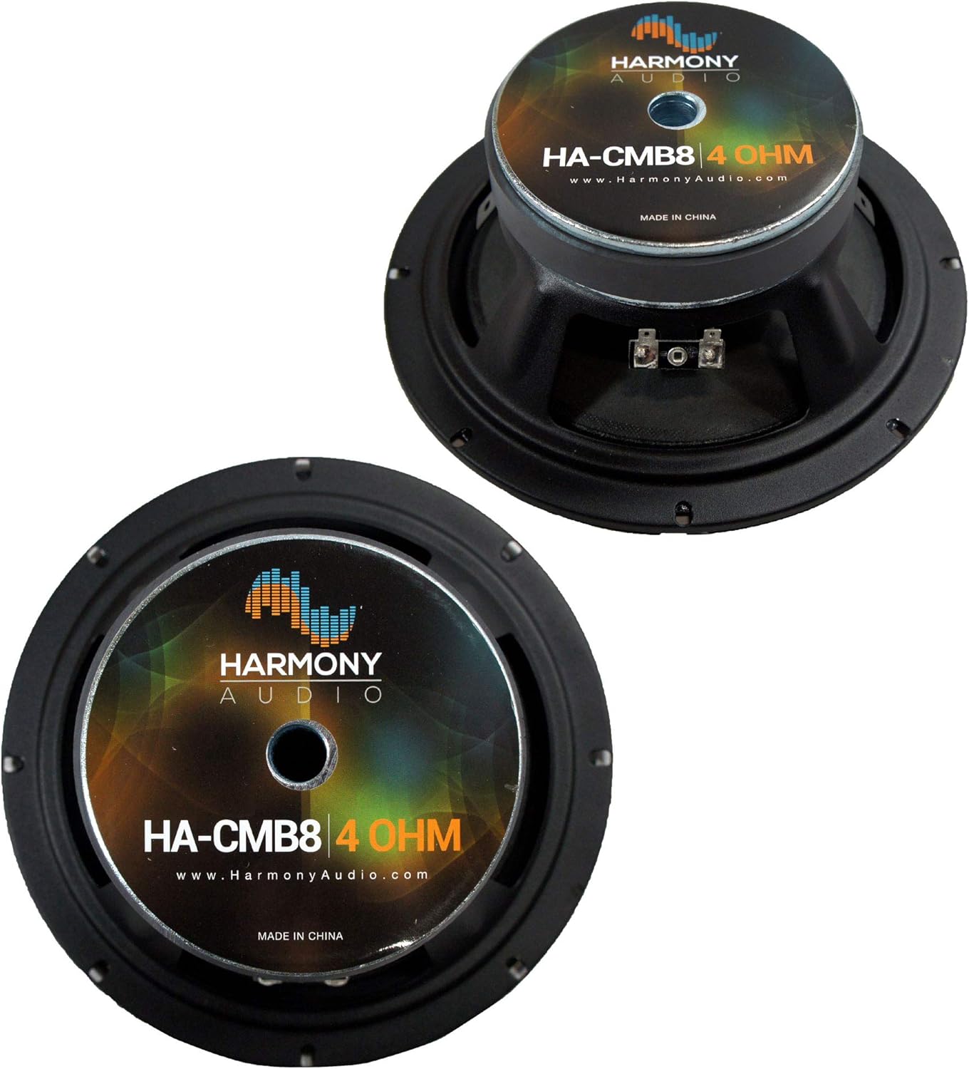 Harmony Audio HA-CMB8 – Altavoces estéreo para coche Cabron Midbass de rango medio de 8 pulgadas, 2 pares