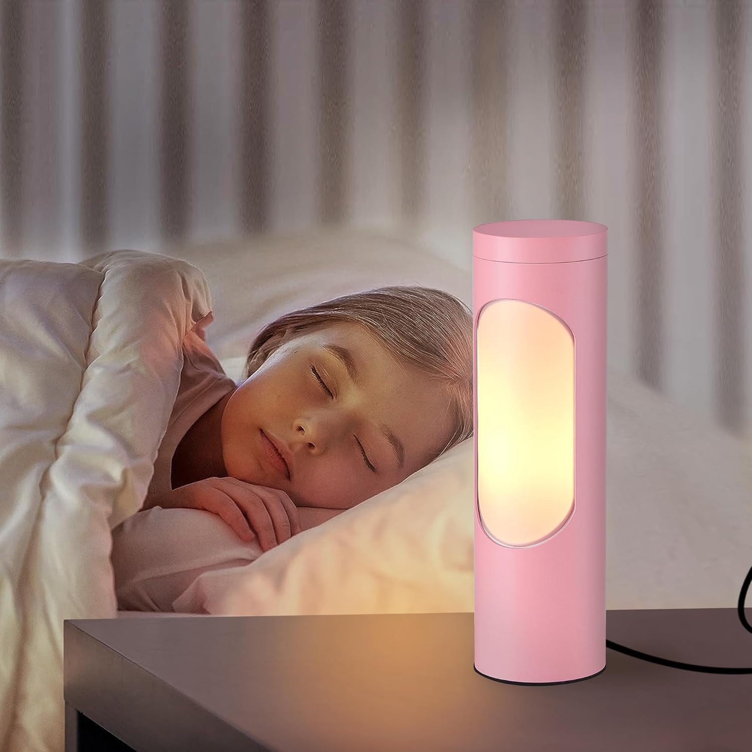 LEDIARY Lámpara Shabbos, lámpara kosher rosa para Shabat, lámparas de mesa y luz nocturna para sala de estar, dormitorio, bombilla T10 incluida (4W