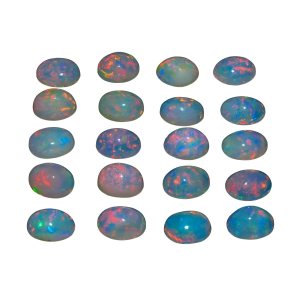 (2 Stone Pack, Oval, 7×5) AURA GEMS Natural Ethiopian Opal Oval Cabochon, Opal Loose Gemstone For Jewelry Making, Fire Play Color Opal Oval Cabochon (2 Stone Pack, Oval, 7×5) AURA GEMS Natural Ethiopian Opal Oval Cabochon, Opal Loose Gemstone For Jewelry Making, Fire Play Color Opal Oval Cabochon