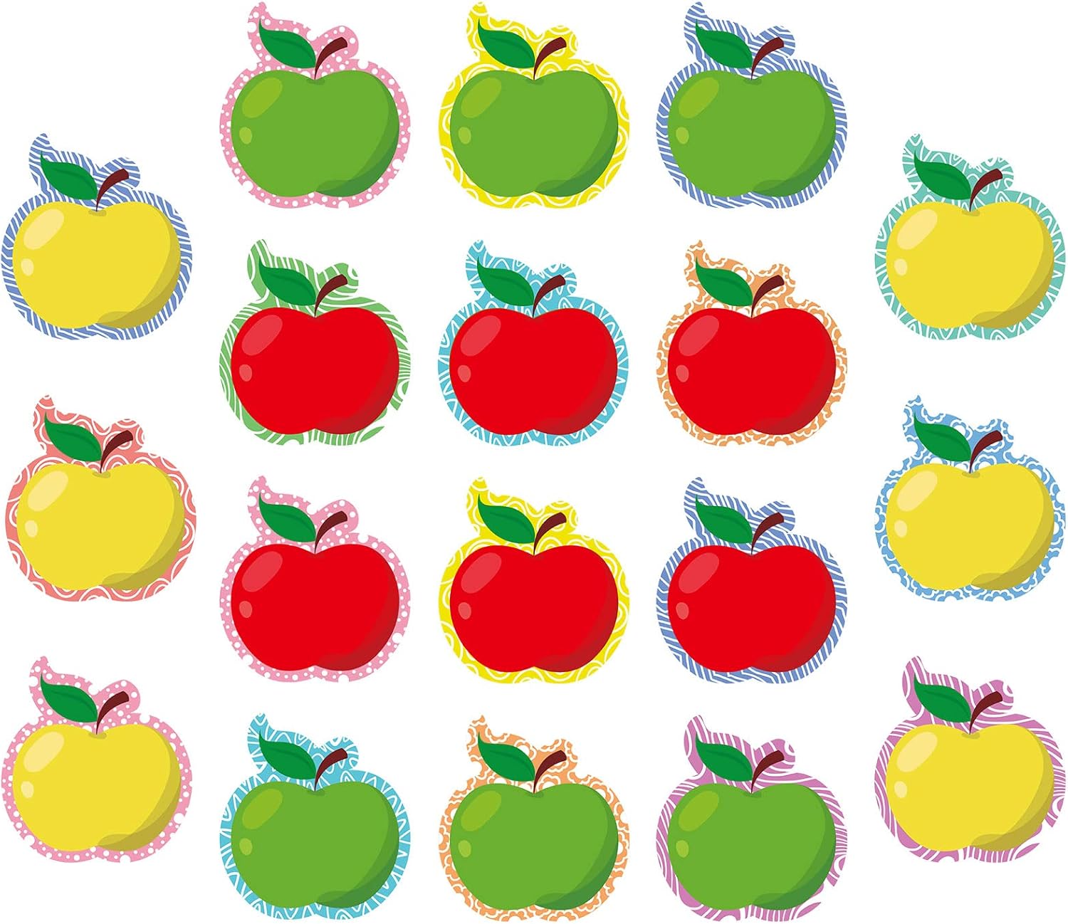 Zonon 90 piezas de recortes de manzana, decoración de tablón de anuncios para oficina, aula, fiesta, tablón de anuncios, pizarra de pared,