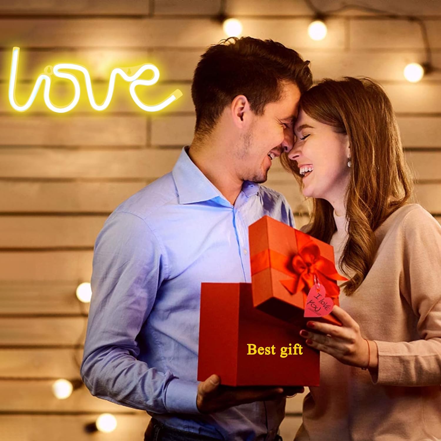 Letreros de neón de amor, luz de neón USB o batería para decoración de dormitorio, letreros de pared de neón para niñas, luces LED de neón para el
