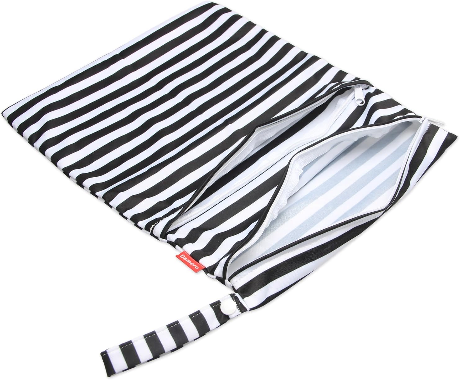 Damero Bolsa de viaje para artículos húmedos y secos con asa para pañales de tela, piezas de bombeo, ropa, traje de baño y más, fácil de agarrar y