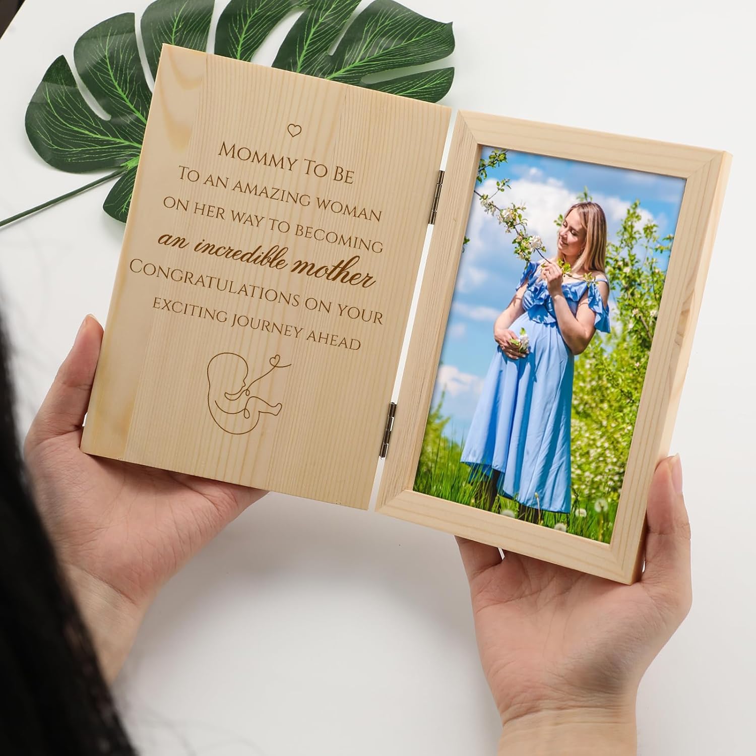 Regalos de embarazo para madres primerizas. Marco de fotos de recuerdo de ecograma de bebé, marco de ultrasonido de embarazo. La manera perfecta de