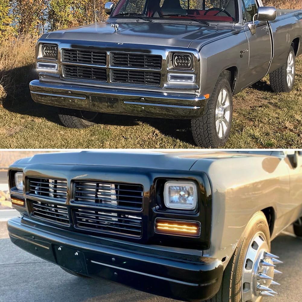 Para Dodge D150, D250, D350, W150, W150, W150, W250e, W350 Ramcharger, 1991 Dodge D150S, W150S Luces direccionales de estacionamiento delanteras