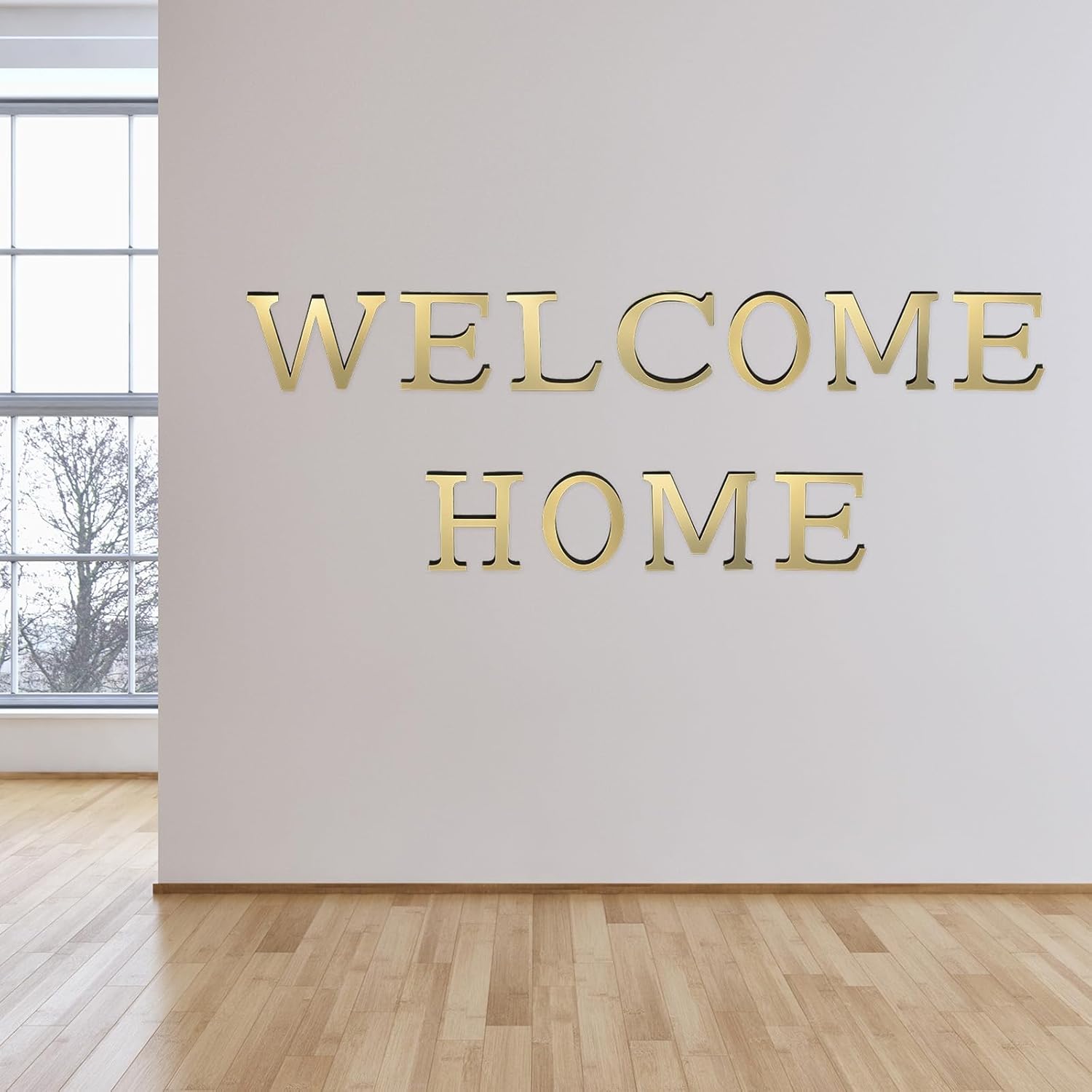 PATIKIL Adhesivos de pared de acrílico 3D con letras V autoadhesivas para decoración del hogar, letrero artístico, para bricolaje, decoración del