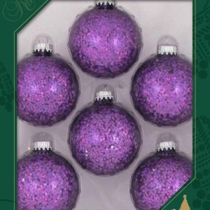 Adornos de vidrio para árbol de Navidad, 2.638 in  2.63 pulgadas 6 piezas bolas de diseño de Christmas By Krebs sin costuras, decoración para colgar Adornos de vidrio para árbol de Navidad, 2.638 in  2.63 pulgadas 6 piezas bolas de diseño de Christmas By Krebs sin costuras, decoración para colgar