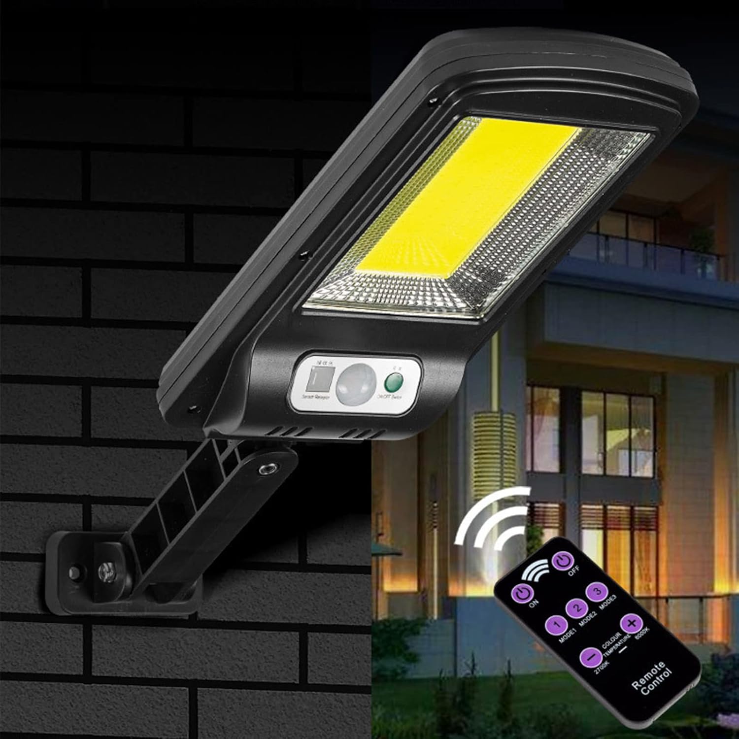 Luces solares impermeables IP65 para exteriores, sensor de movimiento, luces para exteriores, para valla, patio, decoración de pared, luces solares