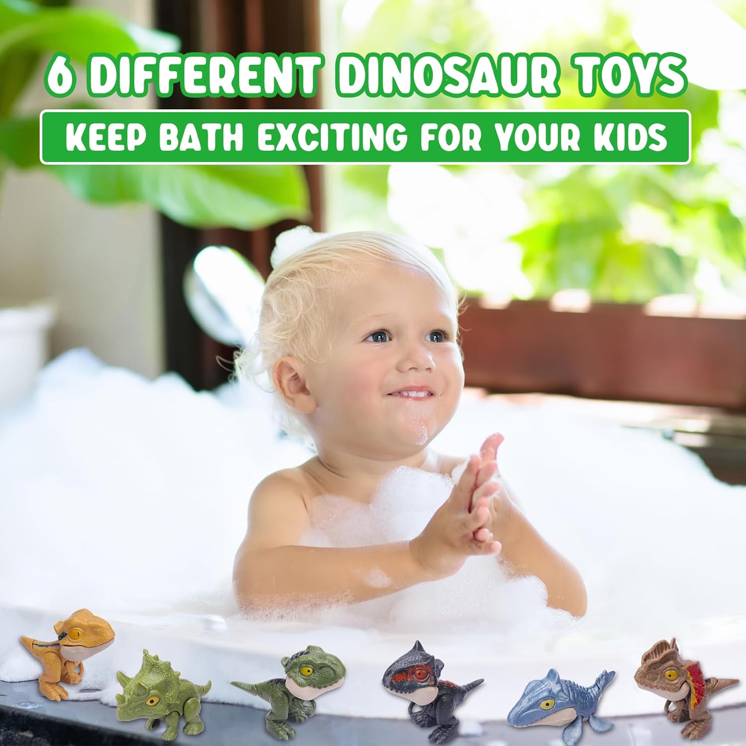 Dinosaurios coleccionables de 6 piezas para exhibir, divertidos juguetes de dinosaurio para niños de 3 años en adelante, regalo de cumpleaños,