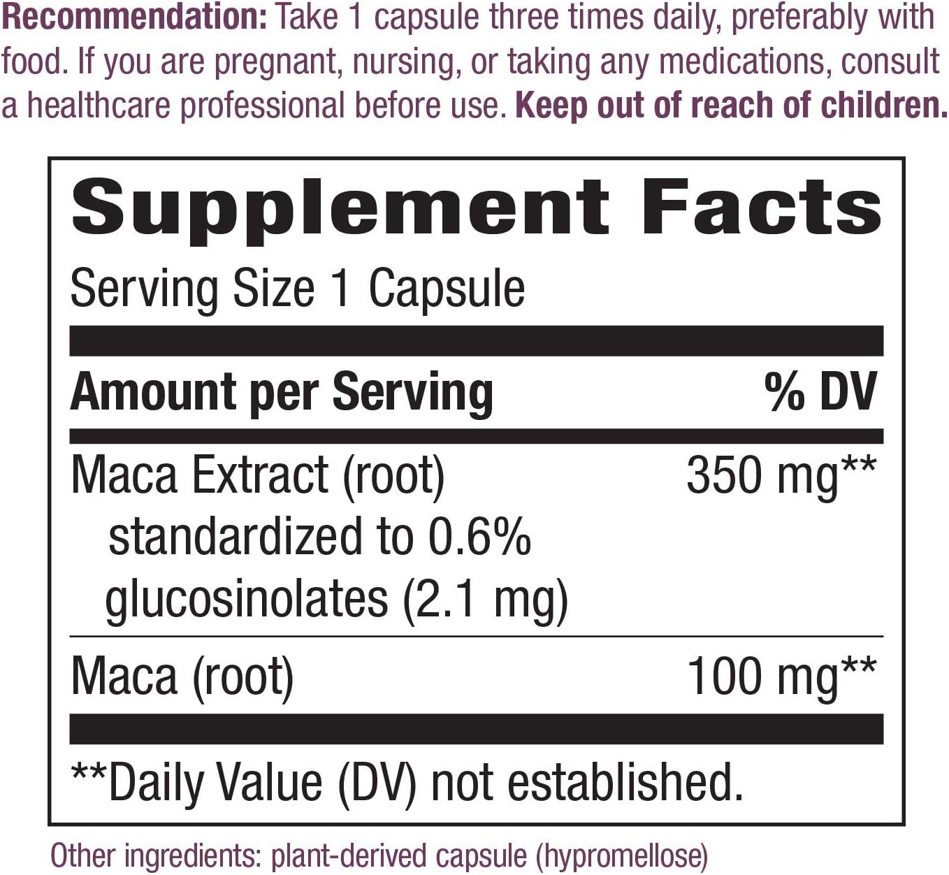 Nature’s Way Glucosinolatos estandarizados al 0,6%, 350 mg de extracto por porción, 60 Vcaps