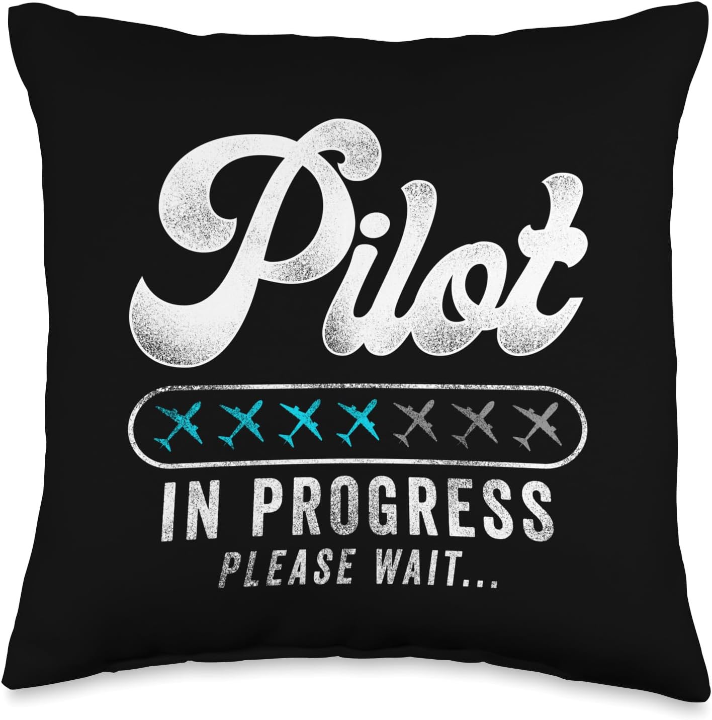 Progress Funny Future Pilot Aviation Aviation – Almohada de 16 x 16 pulgadas, multicolor