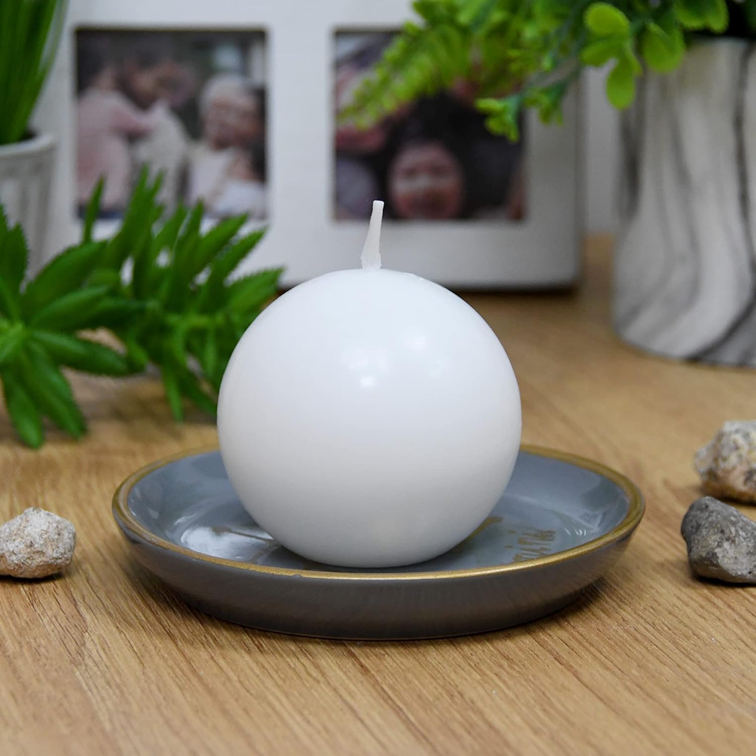 CBZ-014 – Velas de bola de 6 piezas, 3 pulgadas, blanco, 6 unidades