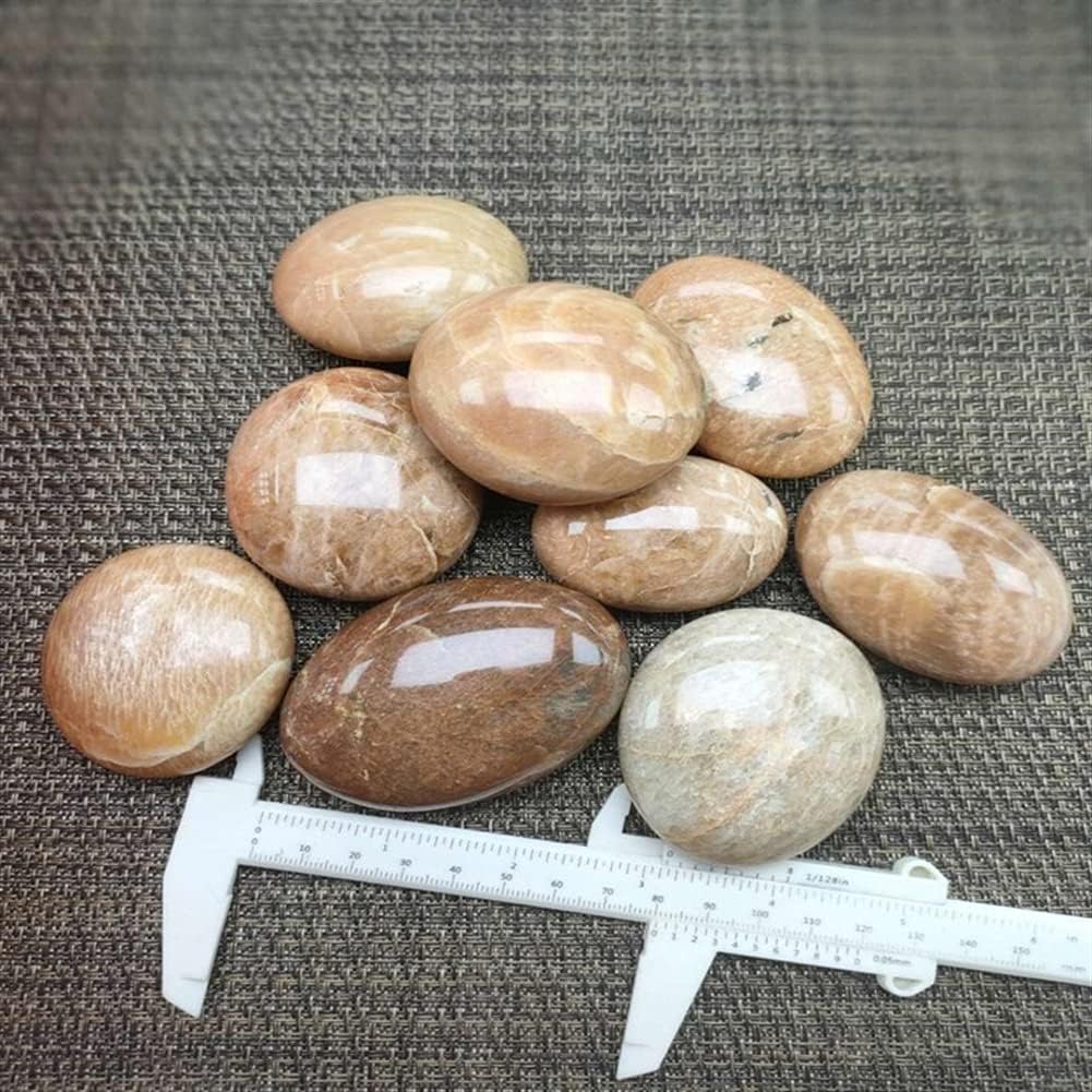 Home Decoration for Peach Moonstone Palm Stones Piedras naturales Stones and Crystals Natural GemstoneReiki Modern Home Decor Full of Texture (Size