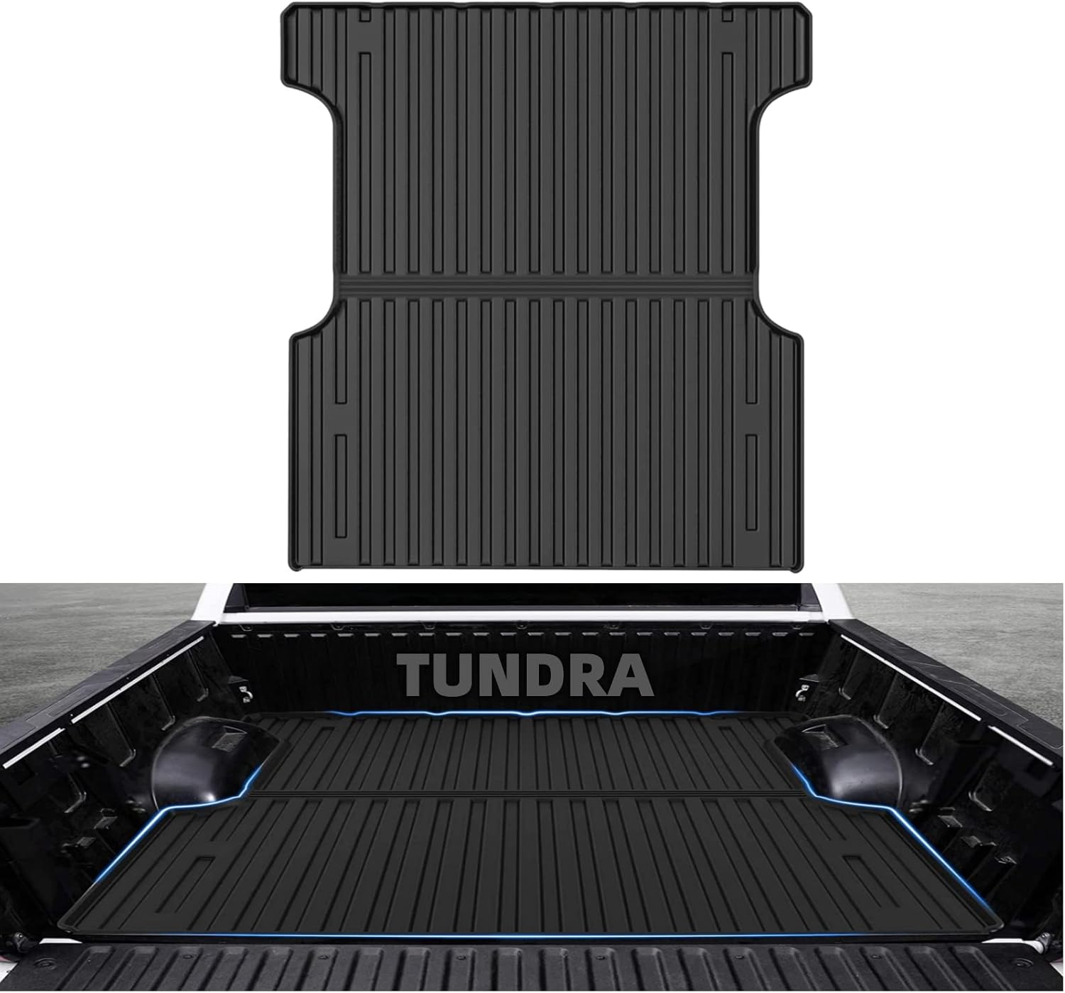 Tapete para caja de camioneta Toyota Tundra 2023 2022 (solo compatible con CrewMax con caja de 5.5 pies)  Protección para todo tipo de clima, forro