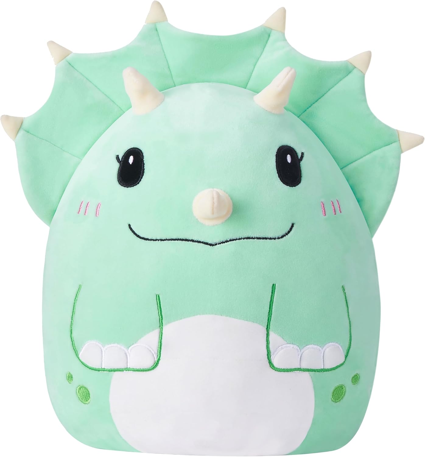 Almohada grande de peluche de dinosaurio Triceratops de peluche, tamaño grande, lindo y suave de 15 pulgadas, peluche Kawaii de gordo, regalo para