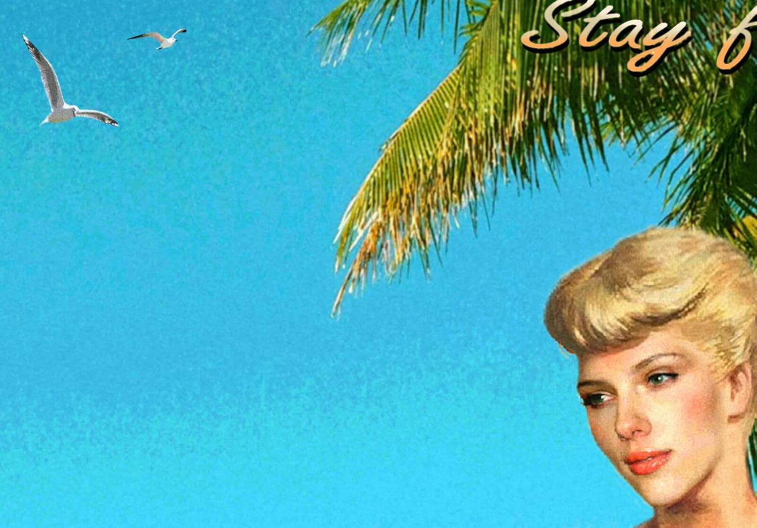 Atlantic Beach Florida Scarlett – Póster de cinta Pinup, diseño de viaje tropical, 288 (tamaño 24 x 36 pulgadas)
