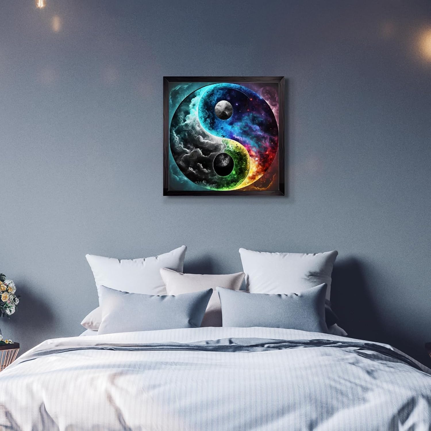 clothmile Yin Yang Eye Diamond Kits para adultos principiantes Taladro redondo completo 30 colores DIY Yin Yang Eye Diamond Art Kits para decoración