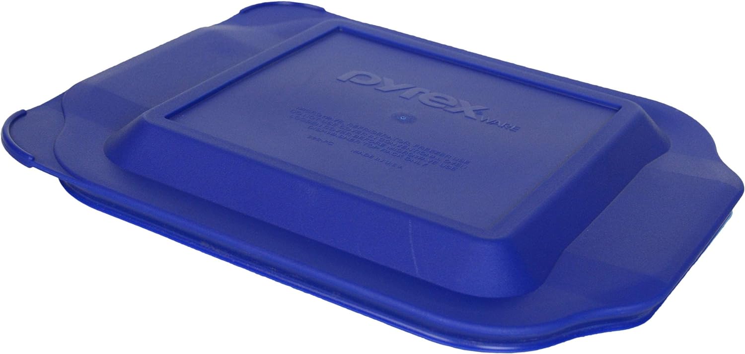 Pyrex Tapa azul de 222 piezas de 2 cuartos (paquete de 2)
