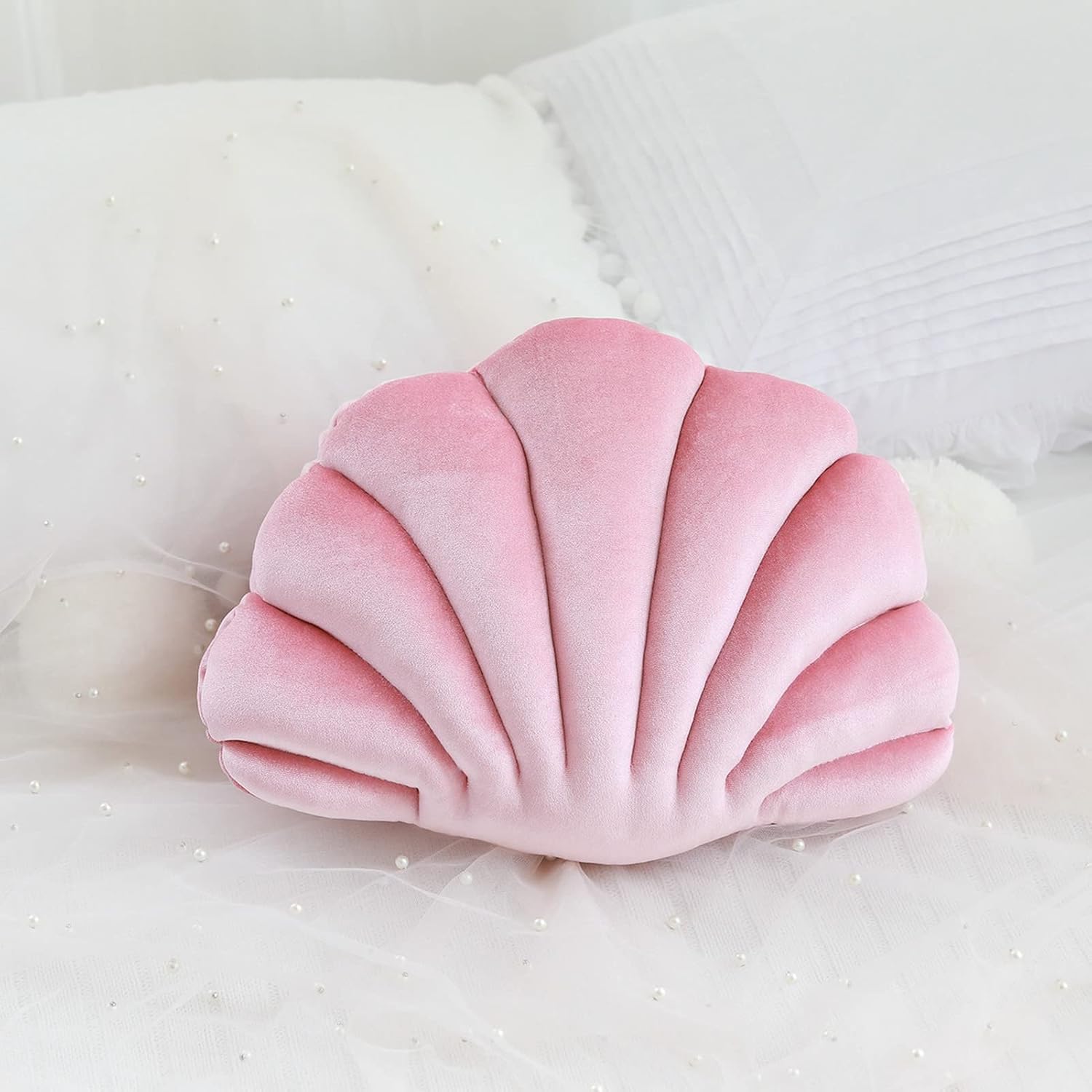 Altsuceser Almohadas de concha 3D, almohadas en forma de concha, cojín decorativo para el suelo, para sofá, cama, hogar, oficina, decoración, color