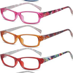 Eyekepper Paquete de 5 lentes de lectura con diseño Metalless para mujer, bisagras de resorte sin tornillos, +2.5 Eyekepper Paquete de 5 lentes de lectura con diseño Metalless para mujer, bisagras de resorte sin tornillos, +2.5