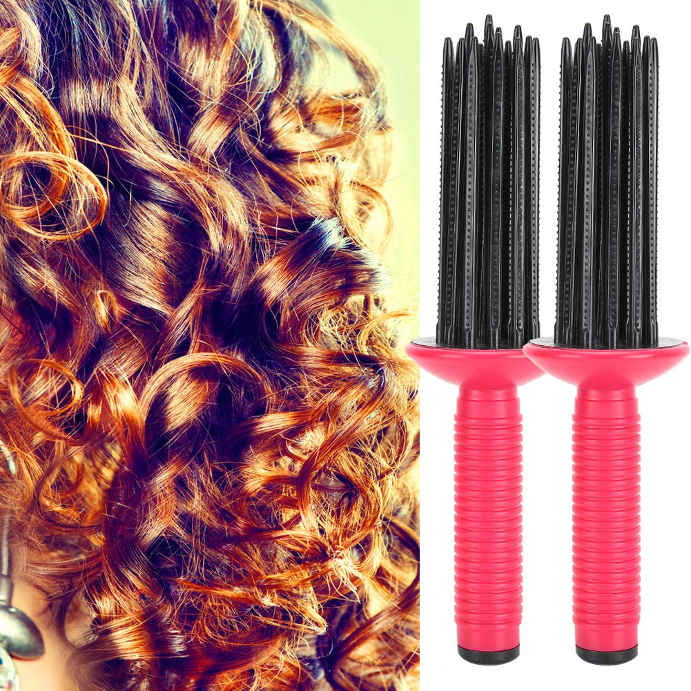 Barra de pelo rizado manual, peine de pelo rizado, peine de rizo, fácil de operar, cabello con rizos enrollables, herramienta de peinado de pelo