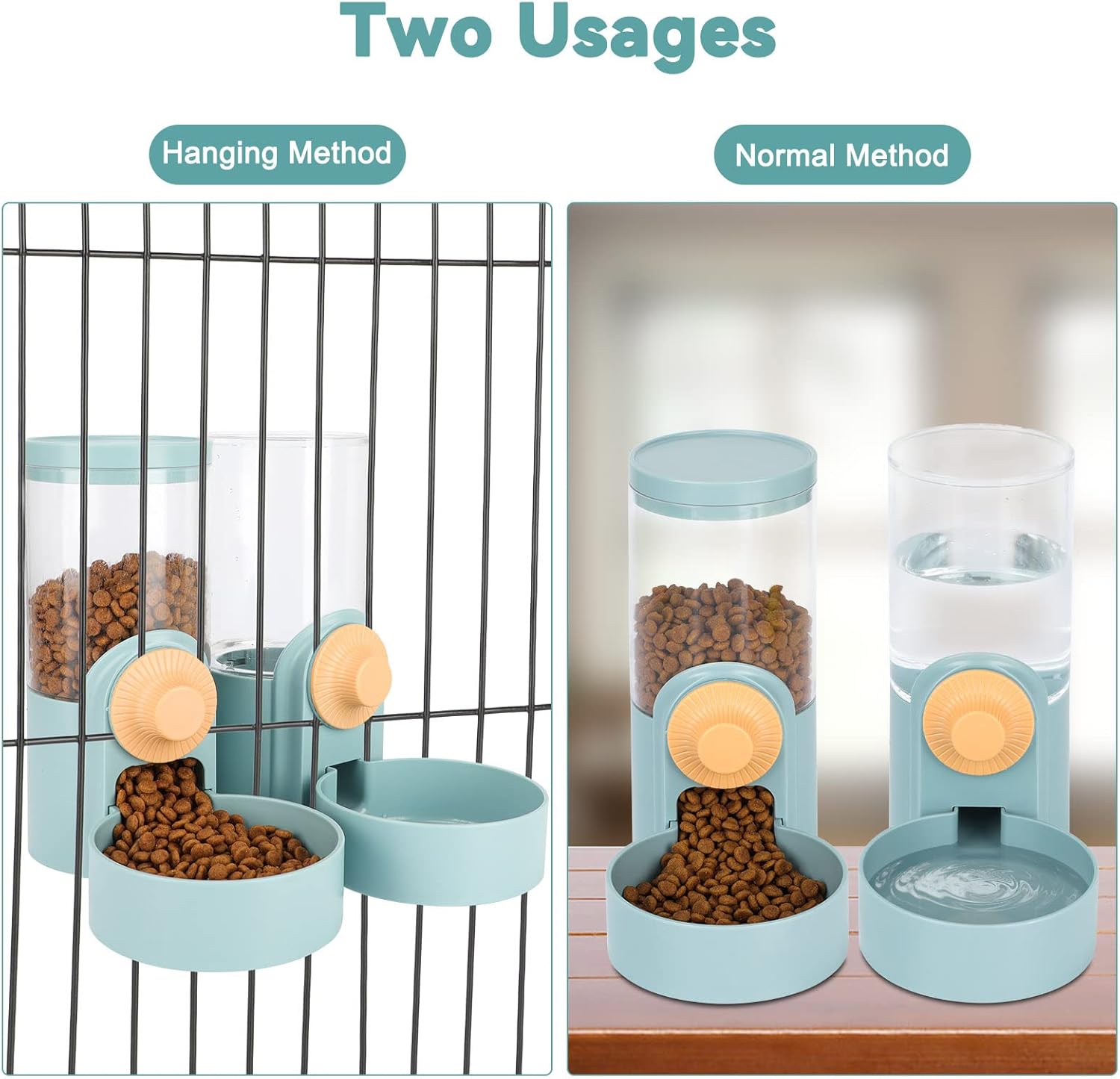 YUEPET Dispensador de agua para conejos, 35 onzas, gran capacidad, para colgar, adecuado para conejos, hurones, cobayas, animales pequeños