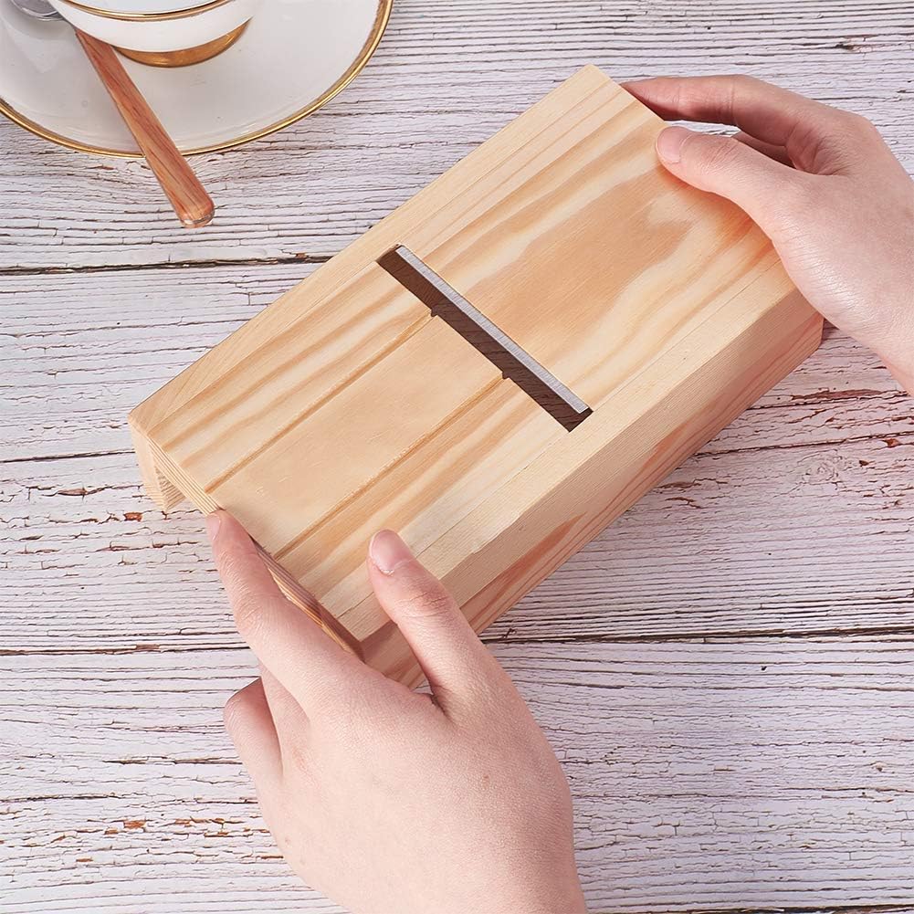 PH PandaHall Jabones de madera Beveler Planer Velas Cortador de pan Molde Biselador Hoja afilada Jabón Vela Molde Cortador Cortador de Queso