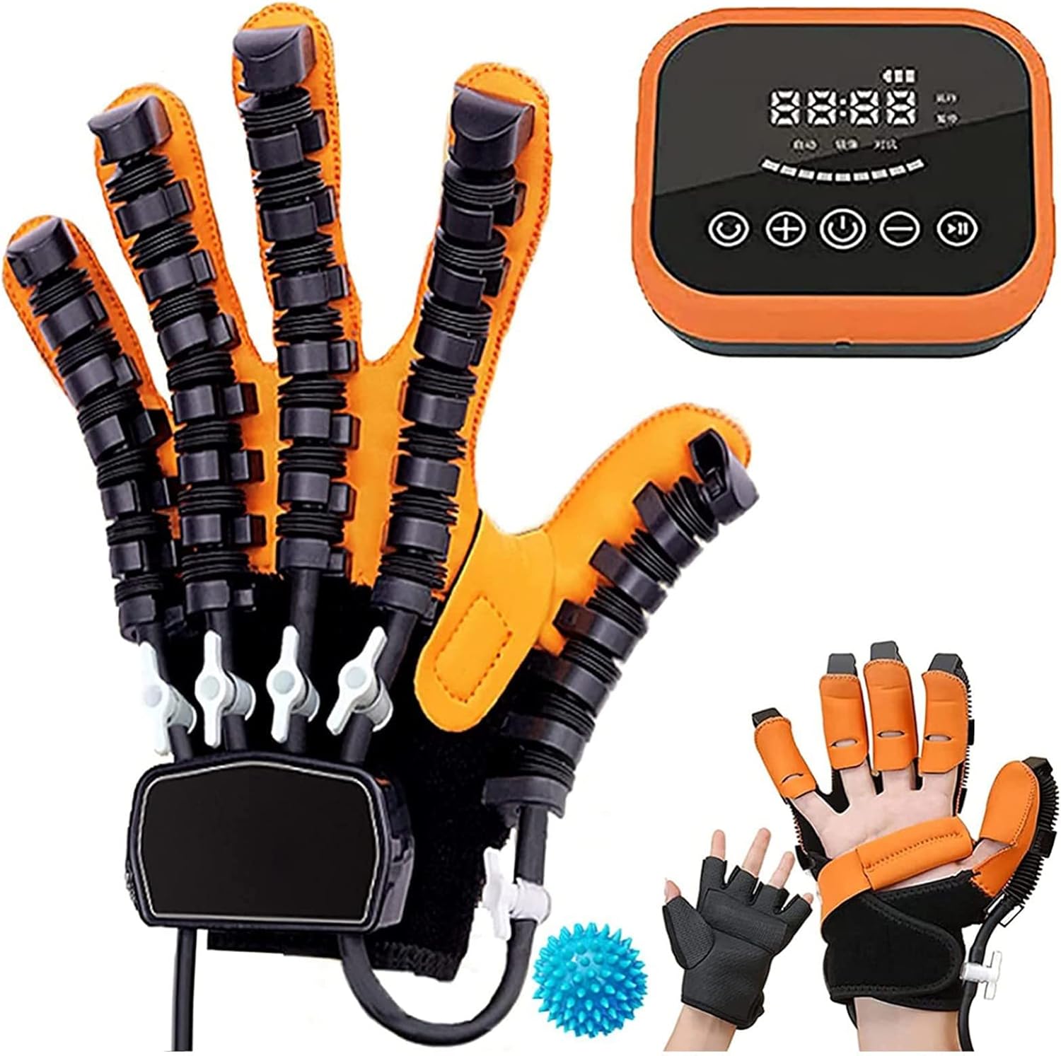 Guantes de robot de rehabilitación, guantes de dedo para pacientes con hemiplejia de accidente cerebrovascular, protector de soporte alisador,