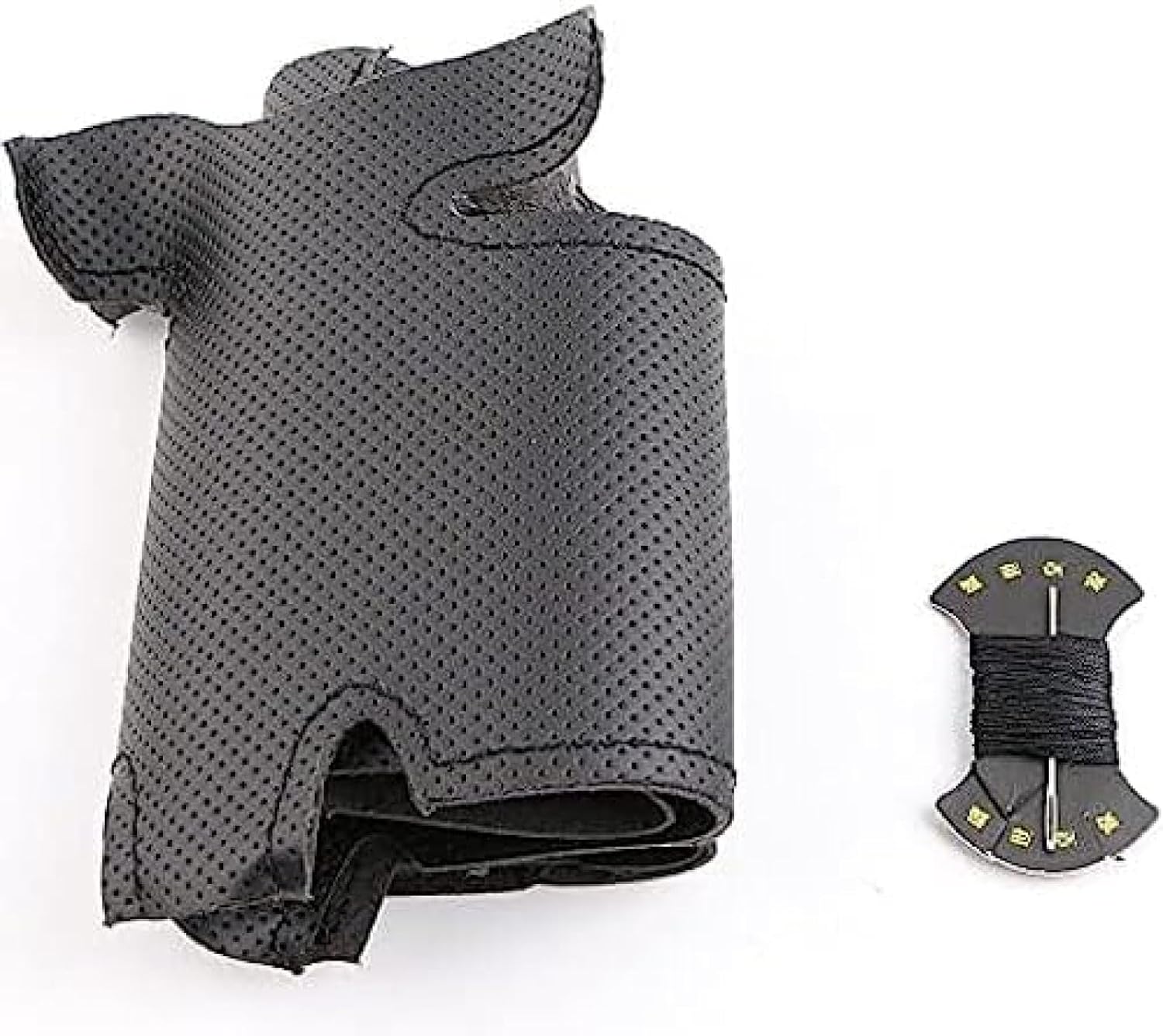 Cubierta de volante de costura a mano para Kia K3 2013-2018 para Ceed Cee’d Cerato Forte Koup Forte5 2014 línea negra transpirable antideslizante