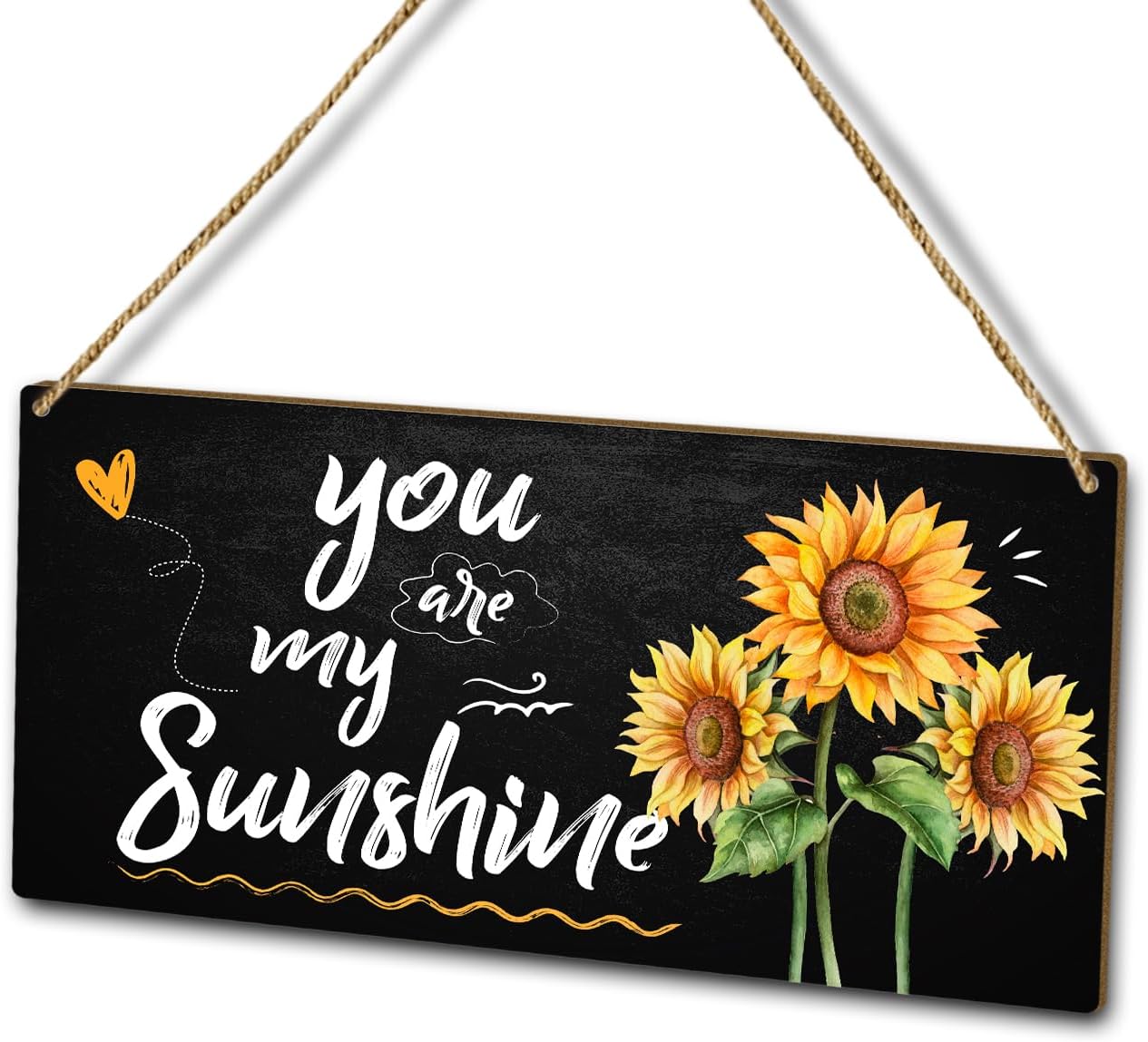 Letrero de madera para colgar en la pared, con texto en inglés You are My Sunshine, decoración del hogar, puerta (1 pieza), regalo artístico para