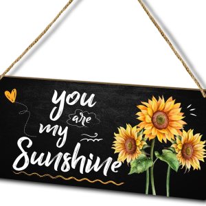 Letrero de madera para colgar en la pared, con texto en inglés You are My Sunshine, decoración del hogar, puerta (1 pieza), regalo artístico para Letrero de madera para colgar en la pared, con texto en inglés You are My Sunshine, decoración del hogar, puerta (1 pieza), regalo artístico para