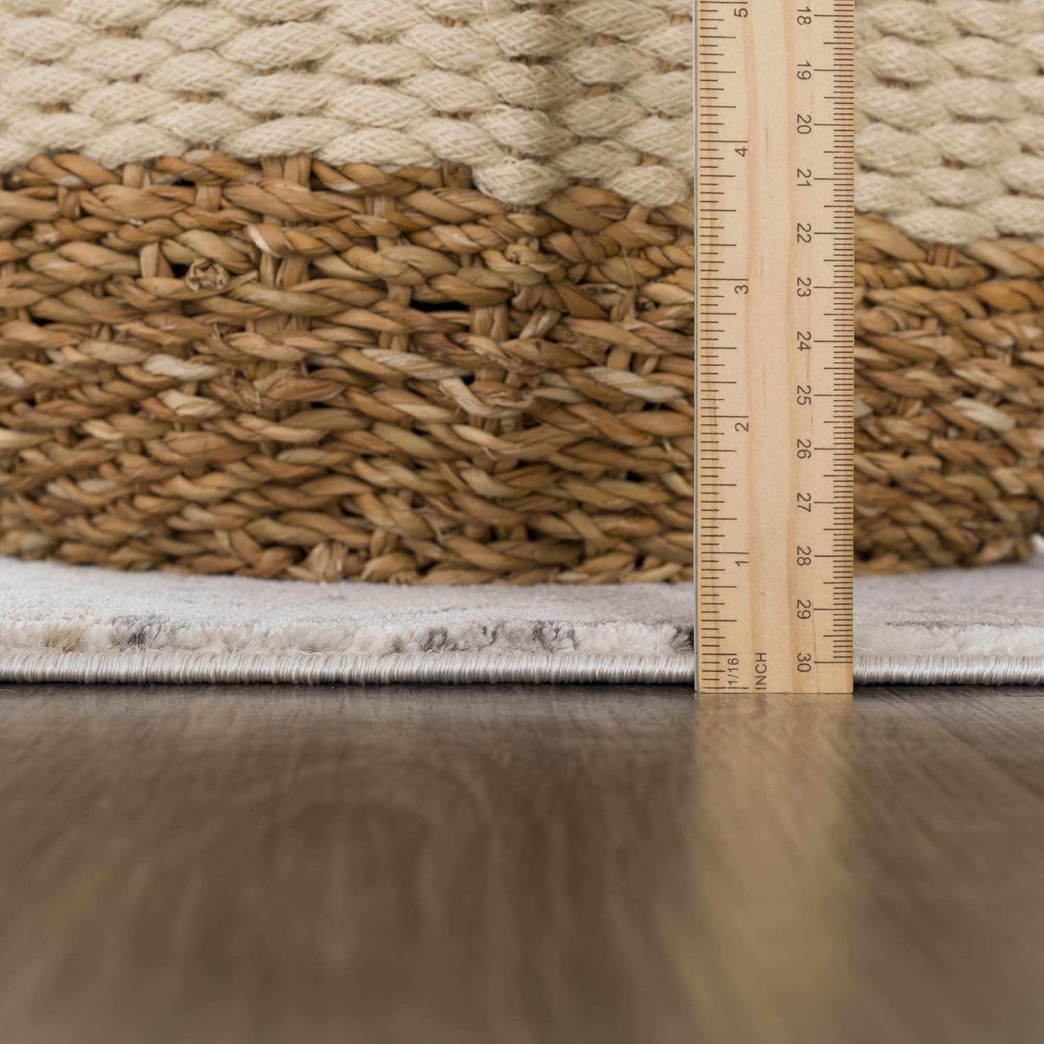 Hauteloom Georgiana – Alfombra rústica para sala de estar, dormitorio, comedor, estilo persa, aspecto floral tradicional, color gris, negro, marrón