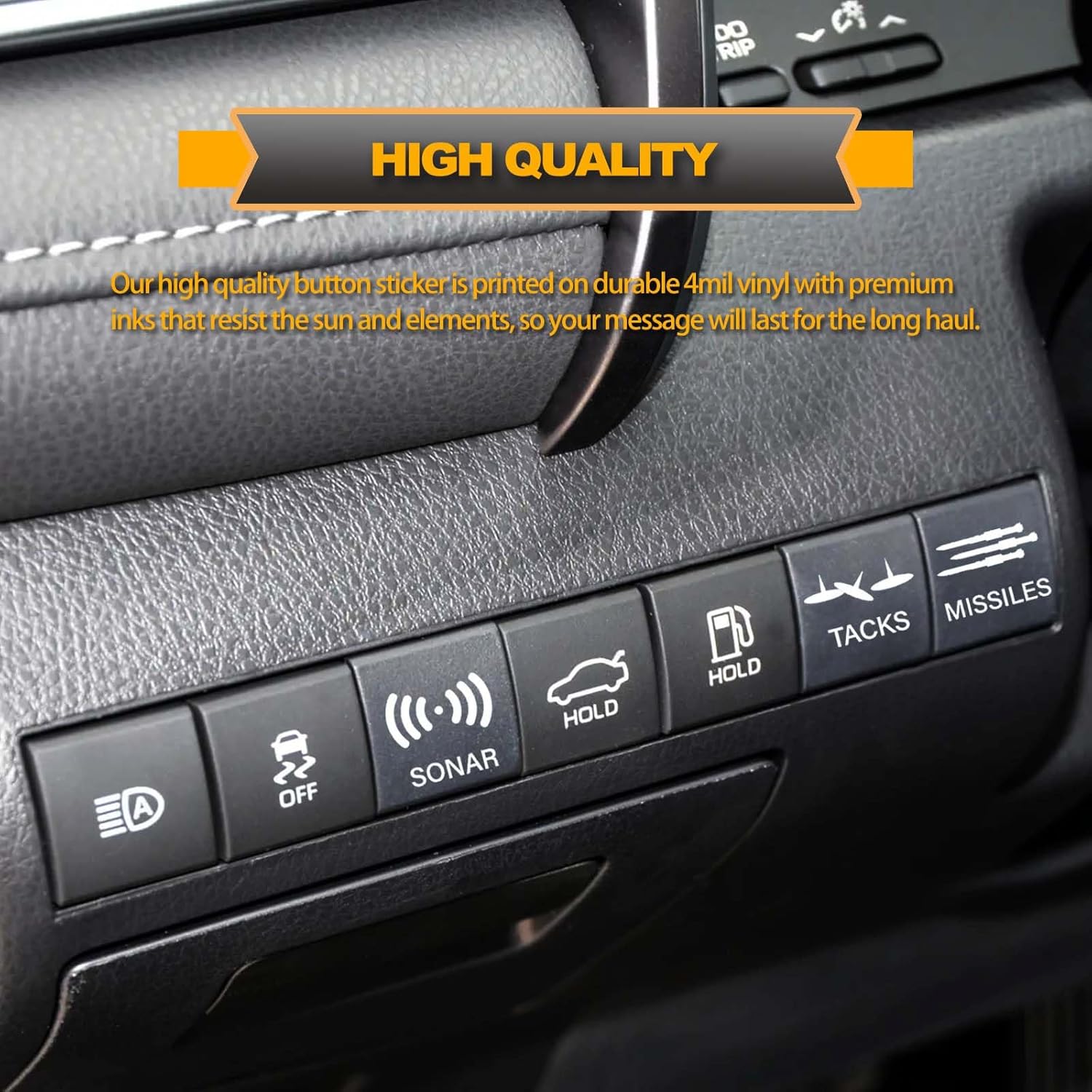 Paquete de 2 calcomanías para botones no utilizados para automóvil o camión, calcomanías para interruptor de automóvil, calcomanías de botón de