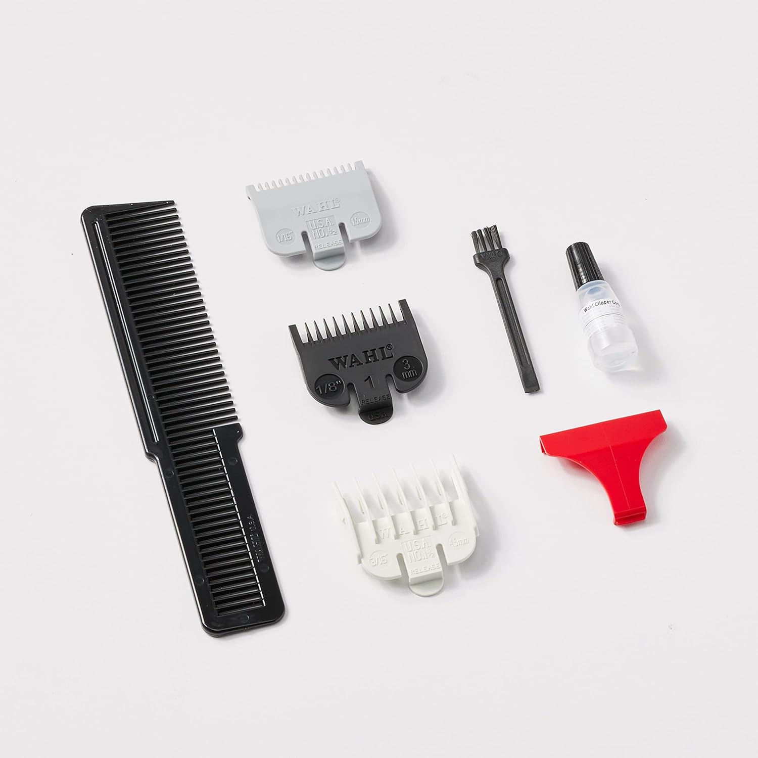Wahl Professional Cortadora de pelo súper cónica, peine negro con parte superior plana y paquete de capa de peluquería serie 5 estrellas