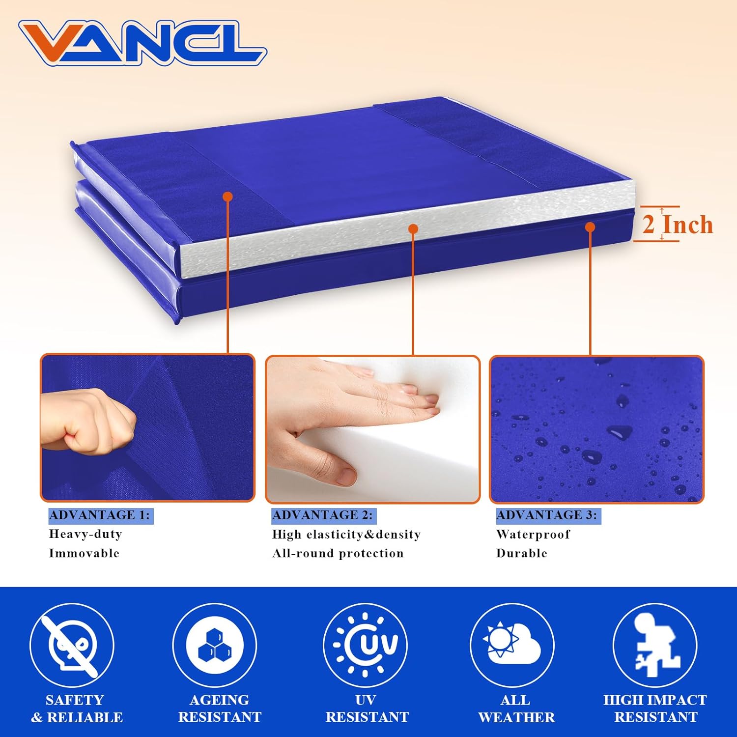 Almohadillas de pared acolchadas para gimnasio, alfombrillas de pared de baloncesto, almohadillas de pared de espuma de 2 pulgadas de grosor,