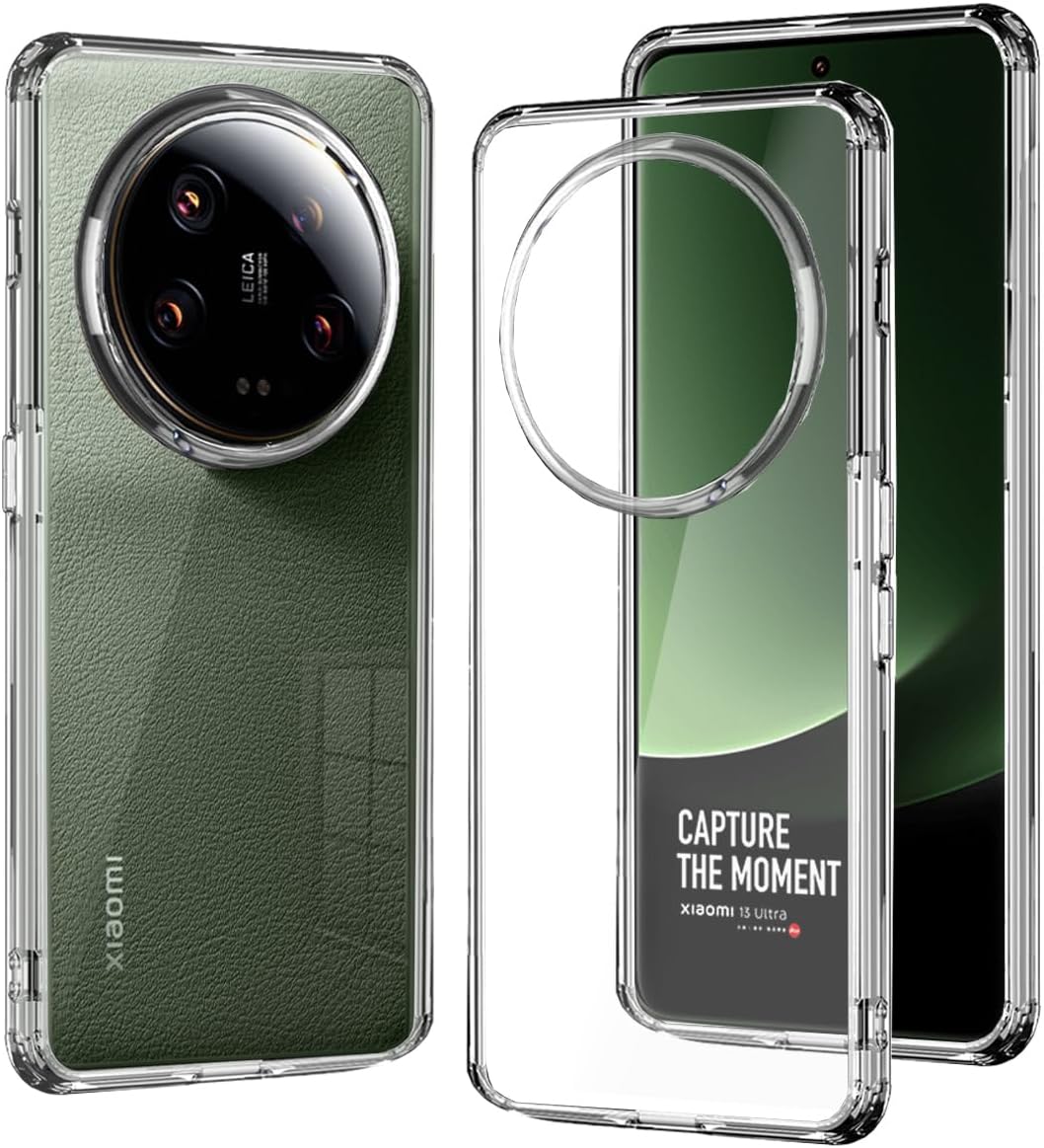 MingWei Xiaomi 13 Ultra Case Clear Soft TPU Absorción de impactos Funda protectora híbrida delgada y ligera a prueba de golpes compatible con Xiaomi