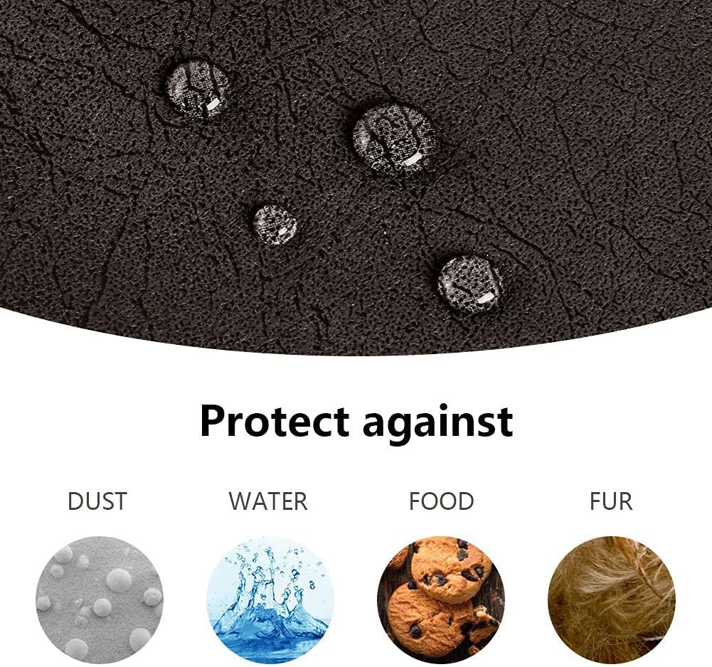 STONECREST – Funda para silla reclinable, funda de piel sintética resistente al agua, se mantiene en su lugar (chocolate, cojín en T de 28 pulgadas