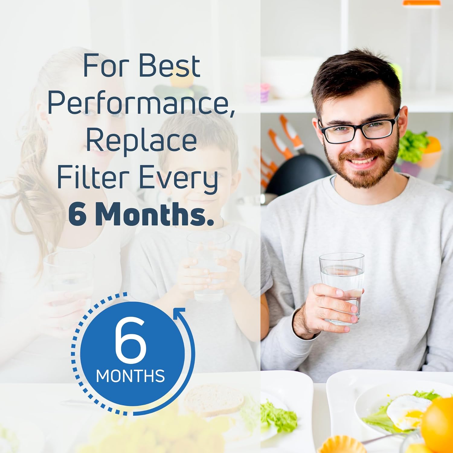 Paquete de 3 filtros de agua de repuesto para refrigerador Whirlpool GI6FARXXY06, compatible con cartucho de filtro de agua para refrigerador