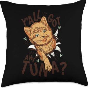 Y’all got any Tuna Cat Kitty Pet Funny Food Fish g Y’all got Any Tuna Cat Kitty Pet Funny Food Fish Throw Pillow, 18×18, Multicolor Y’all got any Tuna Cat Kitty Pet Funny Food Fish g Y’all got Any Tuna Cat Kitty Pet Funny Food Fish Throw Pillow, 18×18, Multicolor