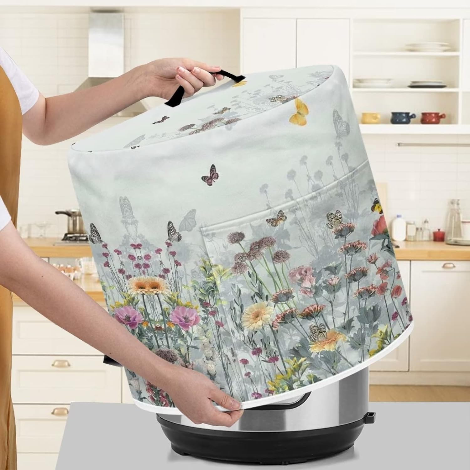 Cubierta antipolvo compatible con olla instantánea de 3 cuartos de galón y accesorios adicionales, para olla a presión eléctrica, olla arrocera y