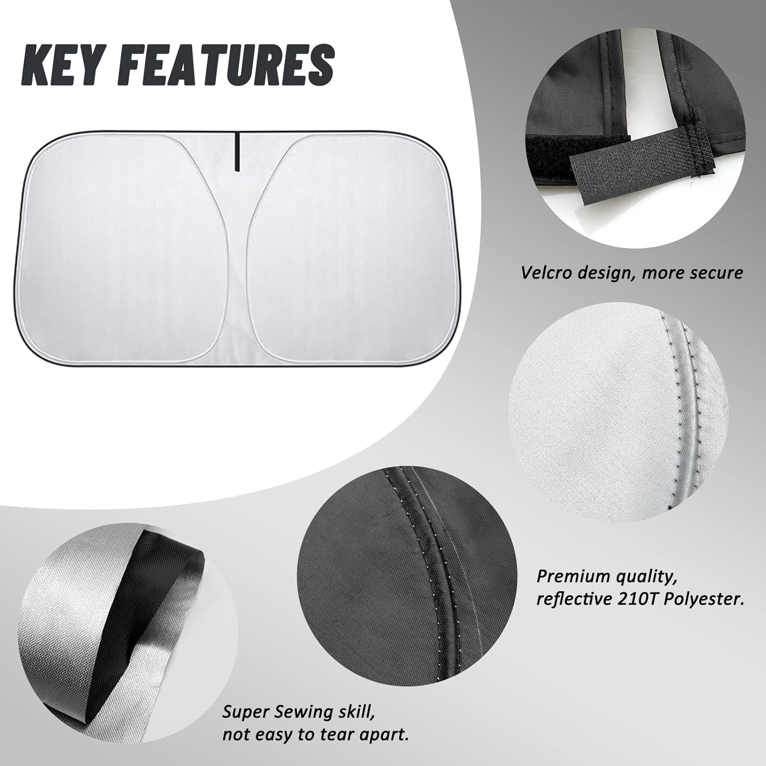 D-Lumina Parasol para parabrisas para Mazda CX-30 CX30 2019-2023, parasol para ventana delantera, bloquea los rayos UV del calor, plegable, 2 capas,