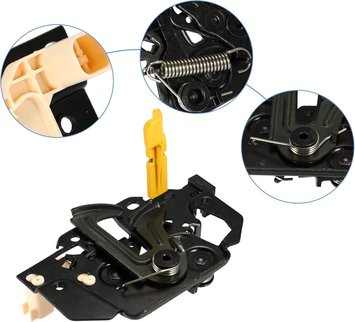 ACROPIX Reemplazo de bloqueo de capó de automóvil para Ford Fiesta 2008-2012 NO.CA6A-16700-CENO.1831520 – Paquete de 1 negro