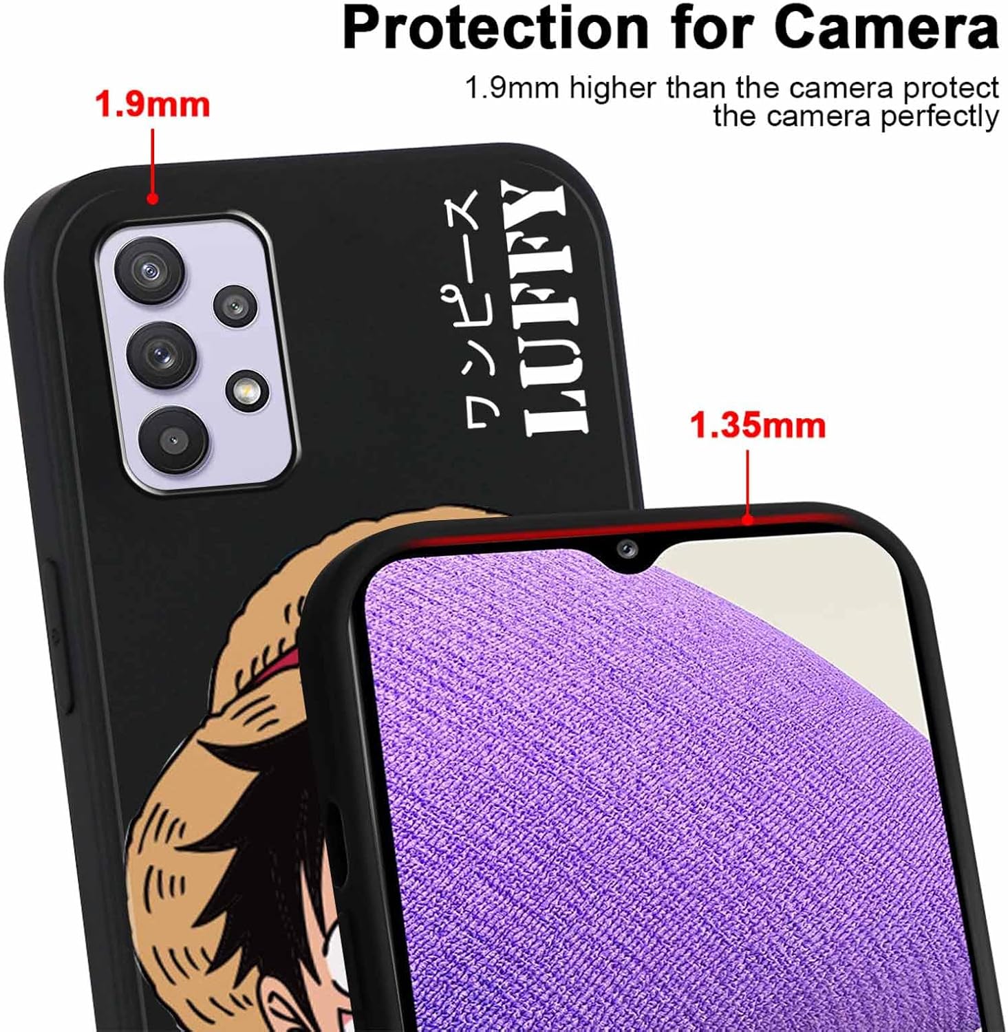 2 fundas geniales para Samsung Galaxy A32 4G de silicona de 6.4 pulgadas, personajes de dibujos animados de anime japonés para hombres, niños,