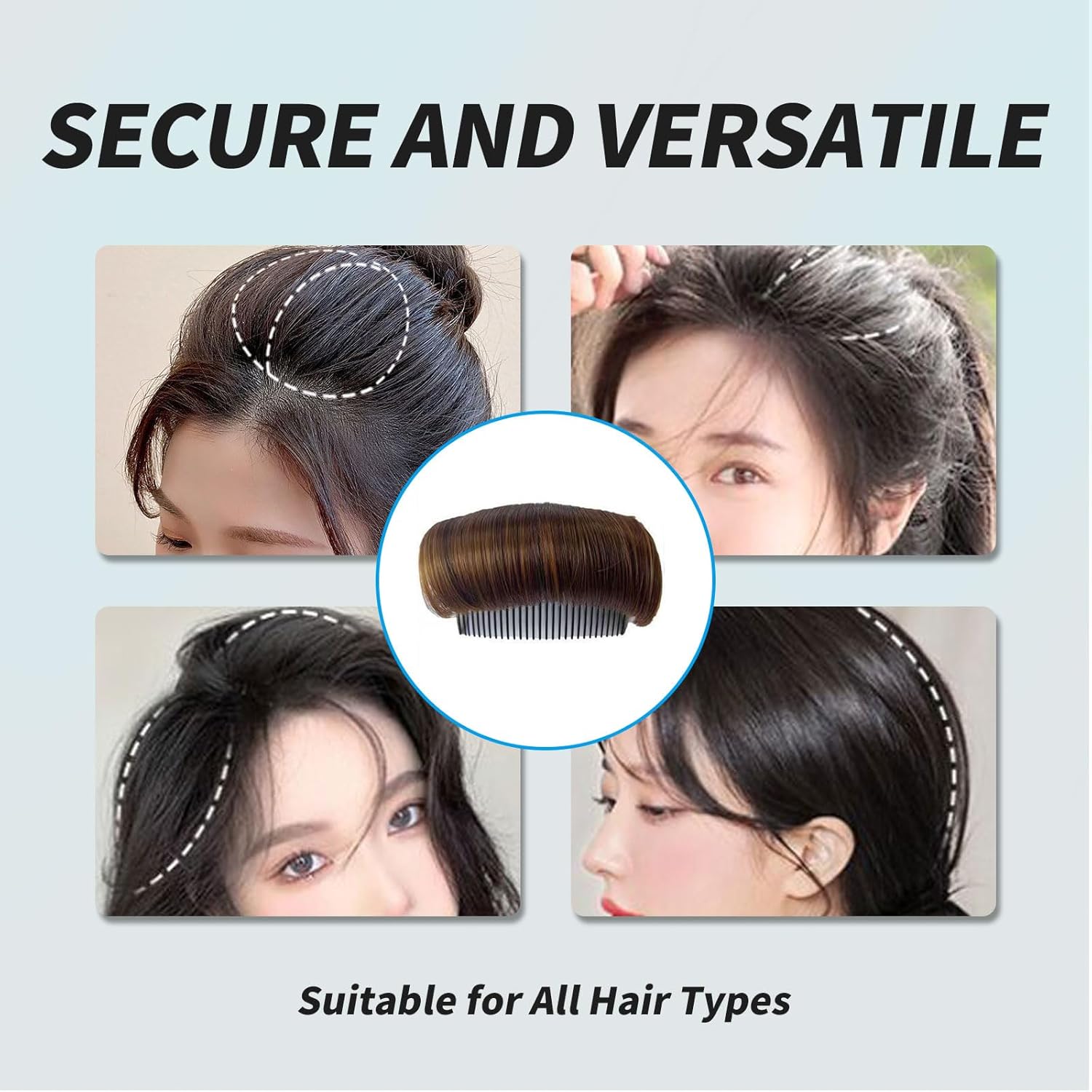 3 pinzas invisibles para el pelo de moño para el cabello, herramienta de inserción de peinado para volumen de cabello de princesa esponjoso, levanta