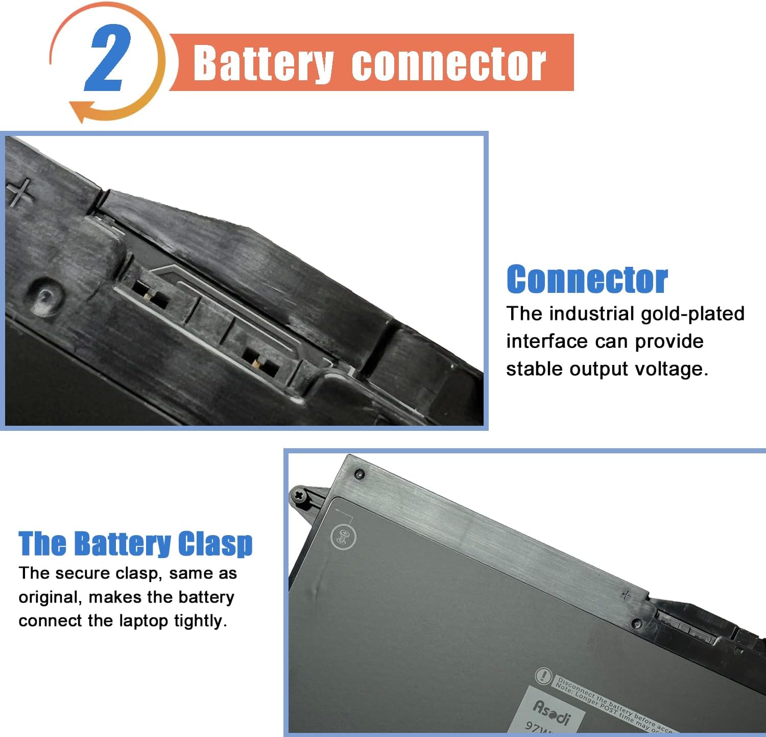 ASODI 1FXDH – Batería de repuesto para laptop Dell Latitude 5501 5511 E5501 E5511 Precision 3541 3551 Series Notebook 01WJT0 1WJT0 11.4V 97Wh 8071mAh